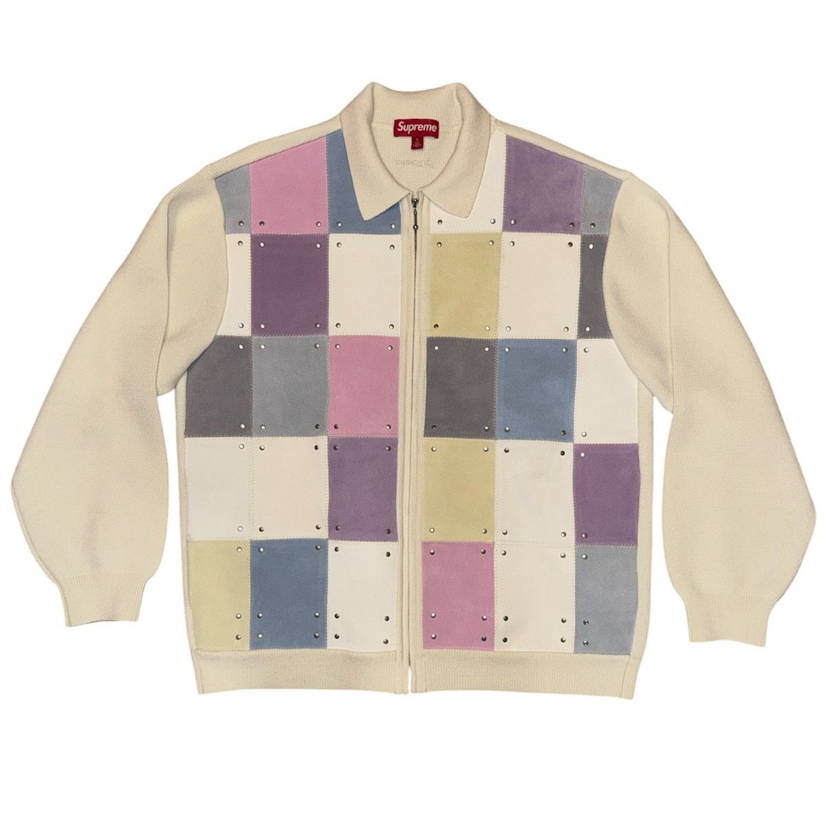 Supreme Supreme Logo Trim Zip Up Cardigan (SS21) | Grailed