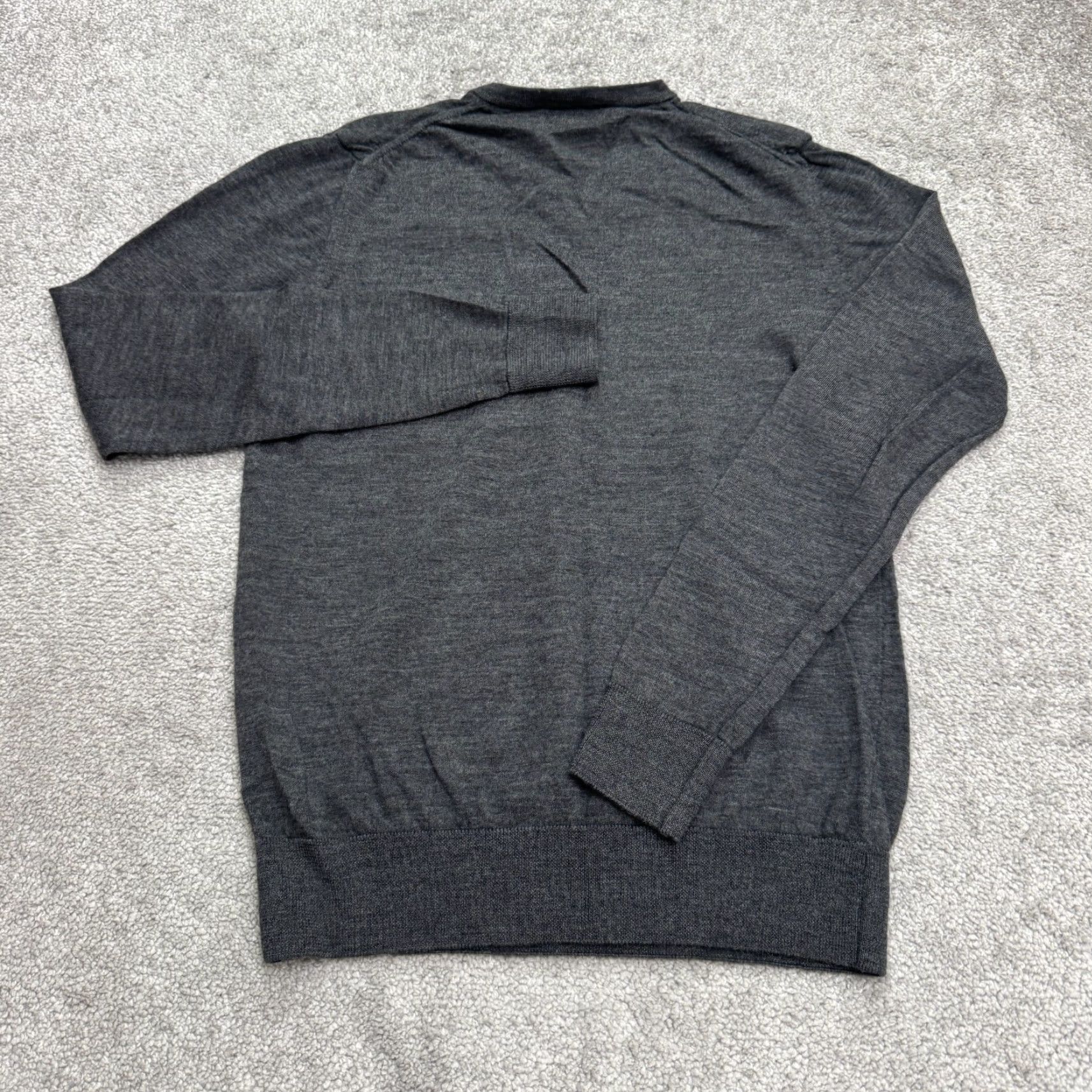 Zara VINTAGE? No — Zara Mens Wool V-Neck Pullover Sweater M Gray Knit Classic Regular Fit Casual Office Size US M / EU 48-50 / 2 - 2 Thumbnail
