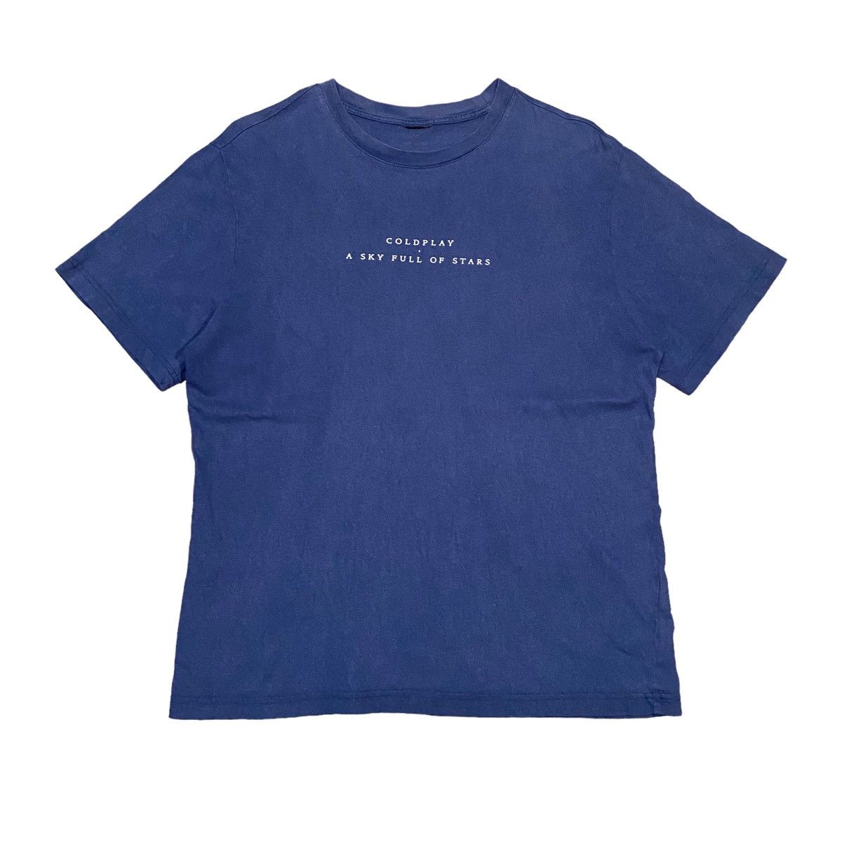 image of Band Tees x Rock Band Coldplay A Sky Full Of Stars Britpop Band Tee in Blue, Men's (Size Large)