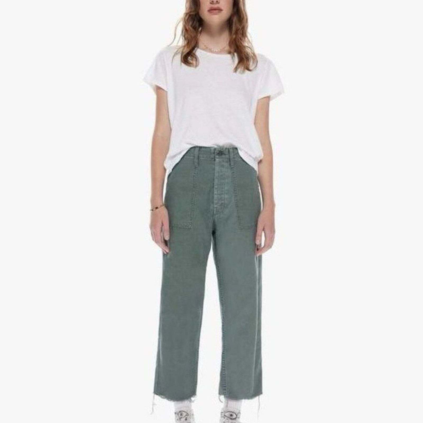 MOTHER MOTHER Private Ankle Jean Green High Rise Size 30 Size 30" / US 8 / IT 44 - 3 Thumbnail
