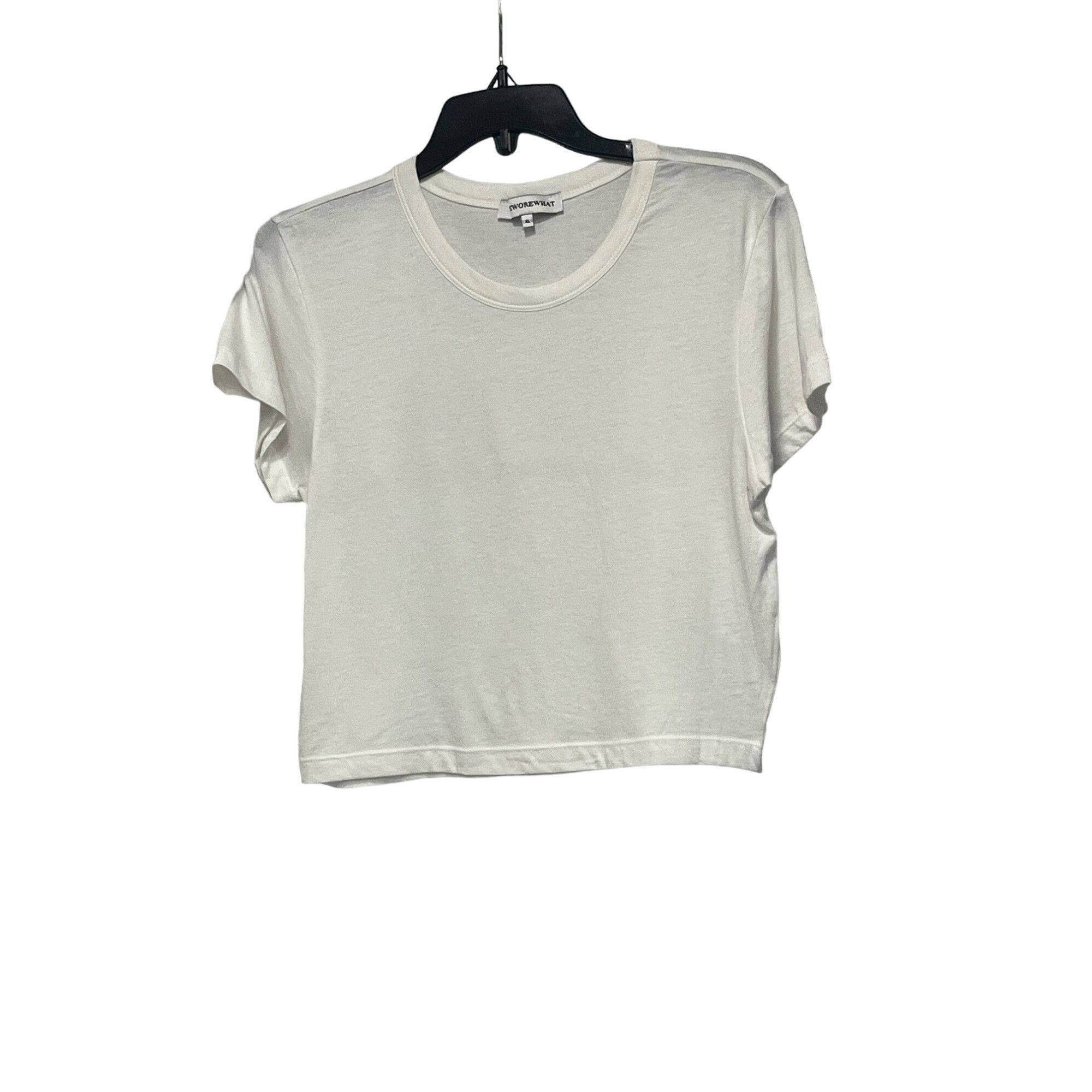 WeWoreWhat We Wore What Crew Neck Cropped White Tee, XL Size XL / US 12-14 / IT 48-50 - 8 Thumbnail