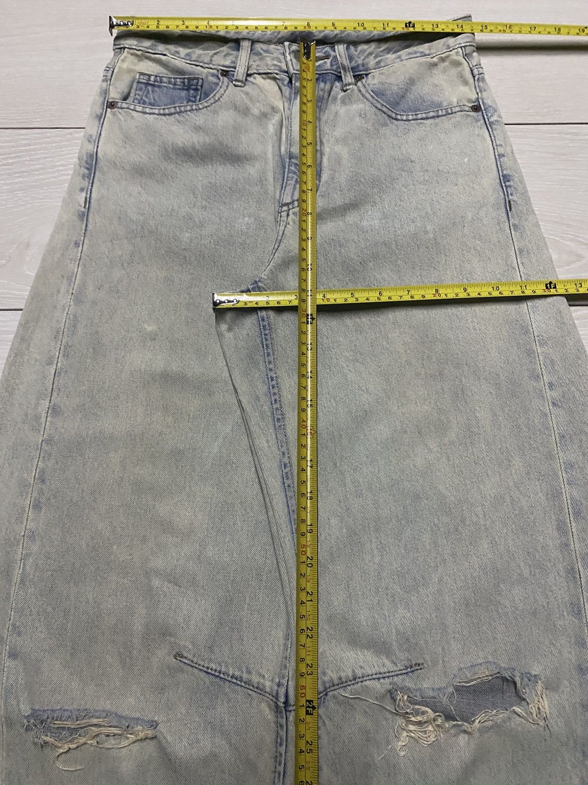GU Vintage gu denim distressed Baggy Jeans Size US 29 - 11 Thumbnail