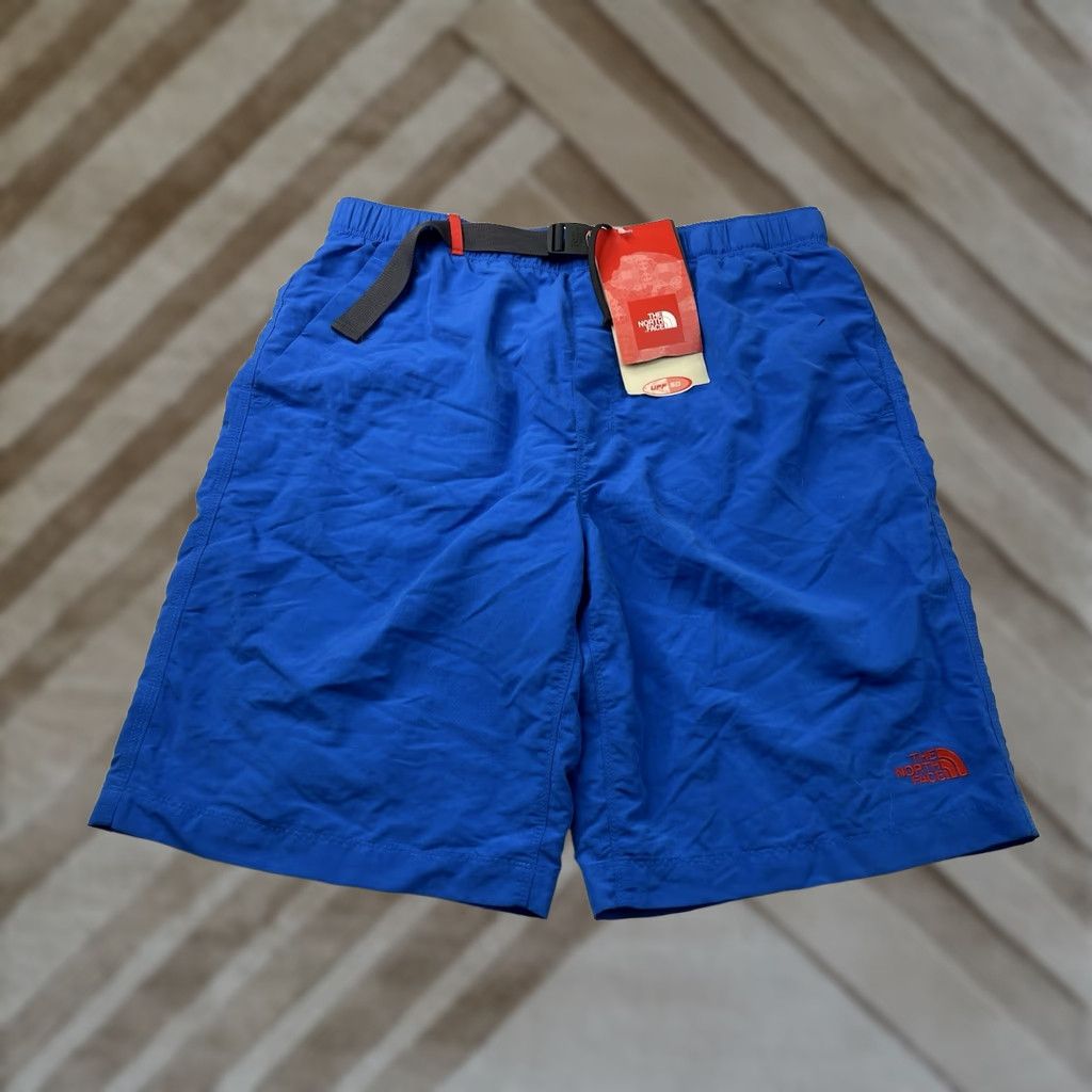 The North Face The North Face Men Shorts Class V Drummer Blue Red Accent Belt Trunks Medium M Belted Athletic Blue Mens Shorts Size US 31 - 1 Thumbnail