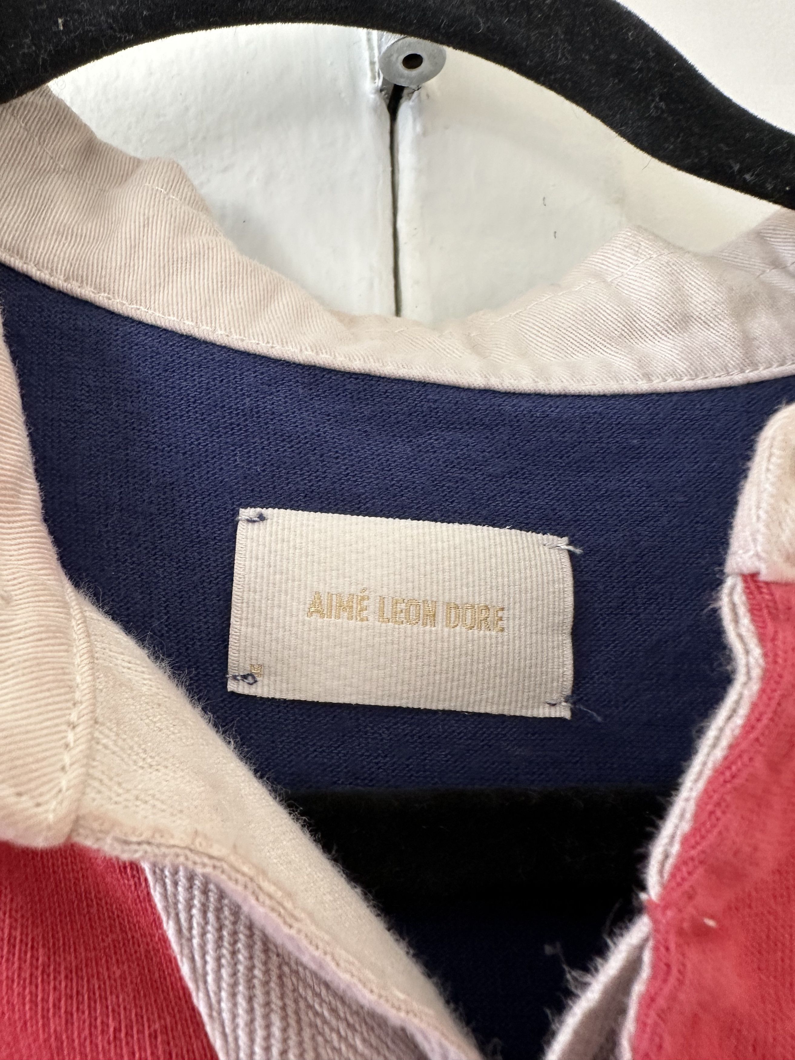 Aime Leon Dore Aime Leon Dore Striped Crest Logo Rugby Size US M / EU 48-50 / 2 - 4 Thumbnail