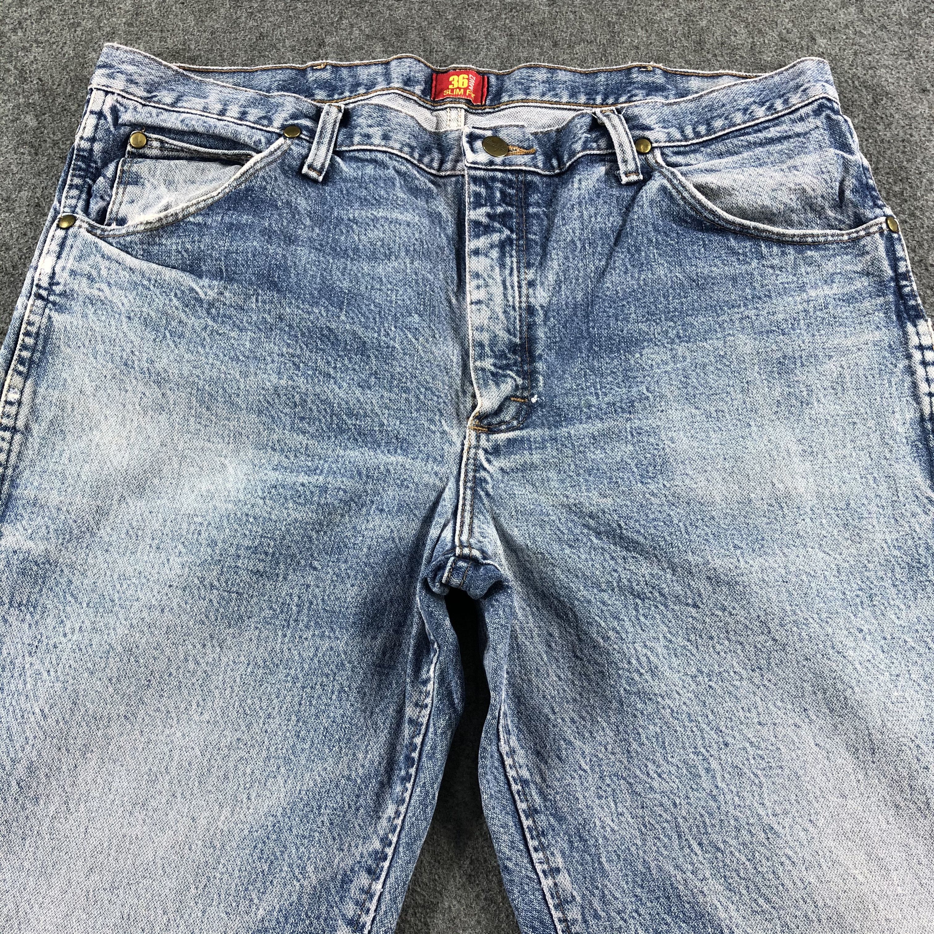 Vintage Vintage Blue Wash Wrangler Jeans-J2313 Size US 39 - 3 Thumbnail