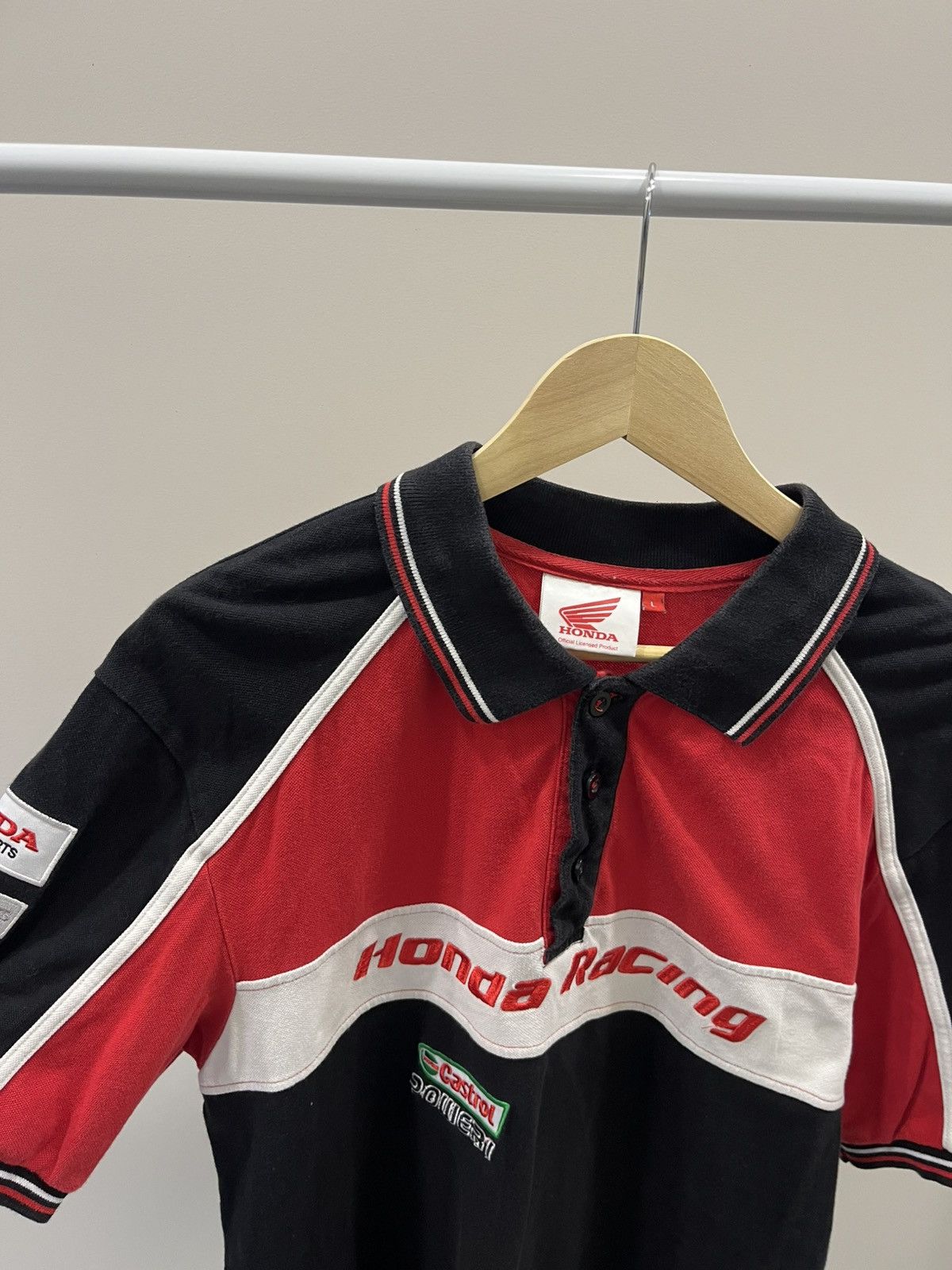 Honda Vintage y2k 90s Honda Racing polo shirt Size US L / EU 52-54 / 3 - 3 Thumbnail