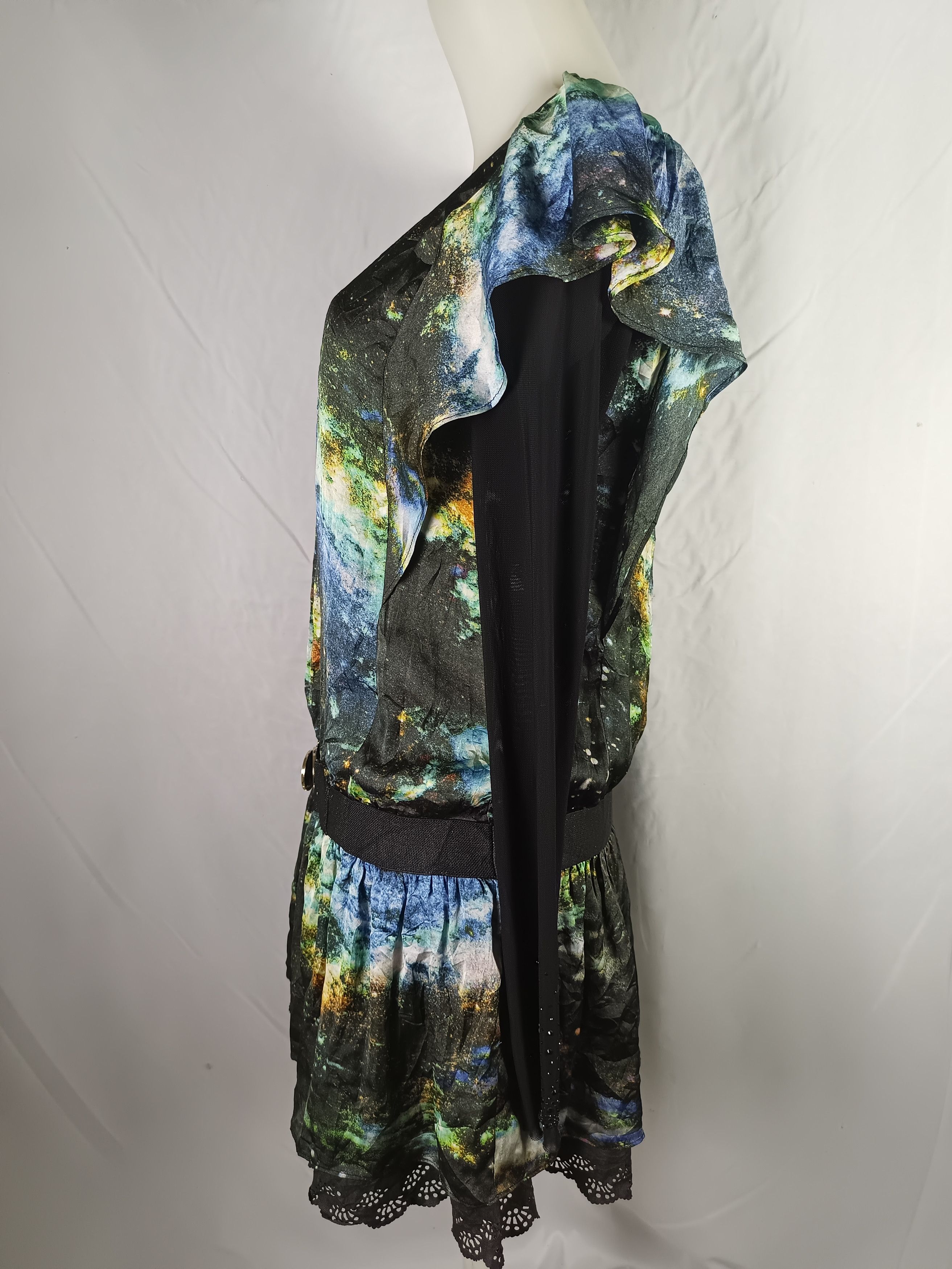 Japanese Brand OSANI Galaxi Print Long Sleeve Women Dress Size M / US 6-8 / IT 42-44 - 16 Thumbnail