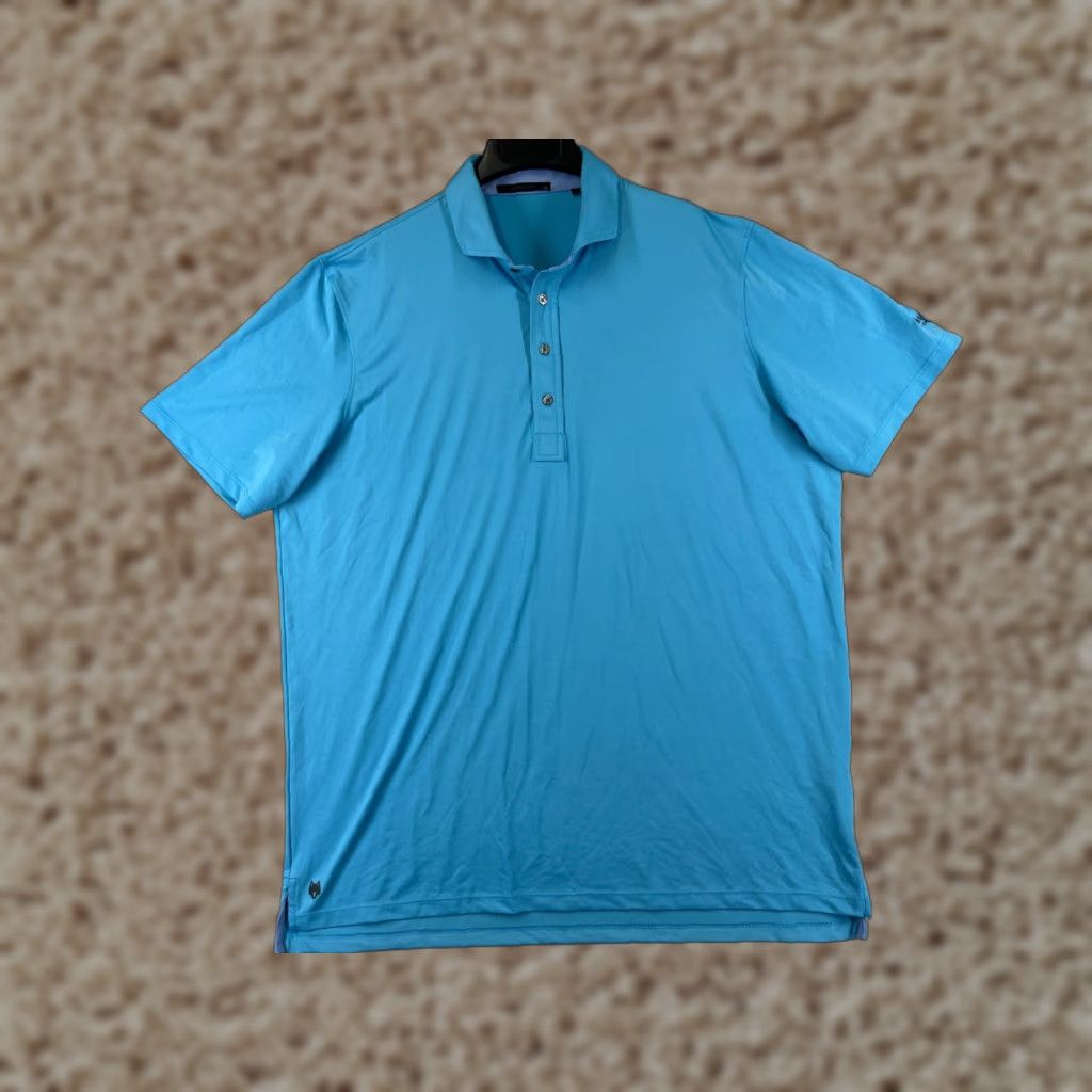 Vintage Greyson Polo Shirt Men's Polo Blue XL Regular Polyester Stretch Golf Sports Shirt Size US XL / EU 56 / 4 - 1 Thumbnail