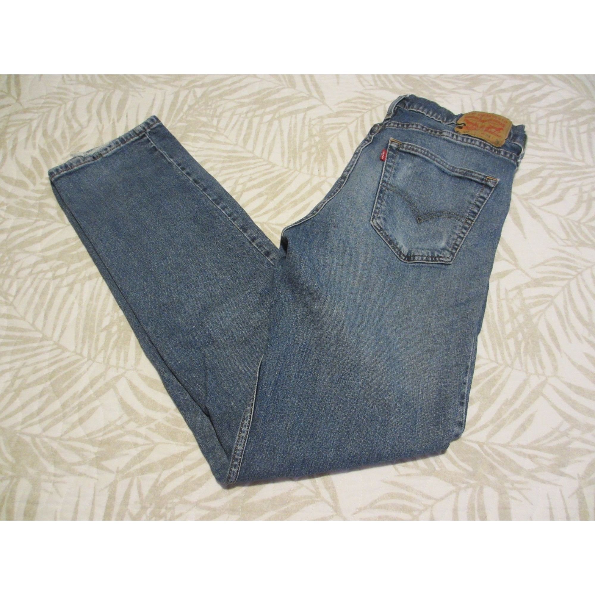 Levi's Levis 514 Distressed Blue Denim Jeans With Frayed Hems 34/3 Size US 34 / EU 50 - 7 Thumbnail
