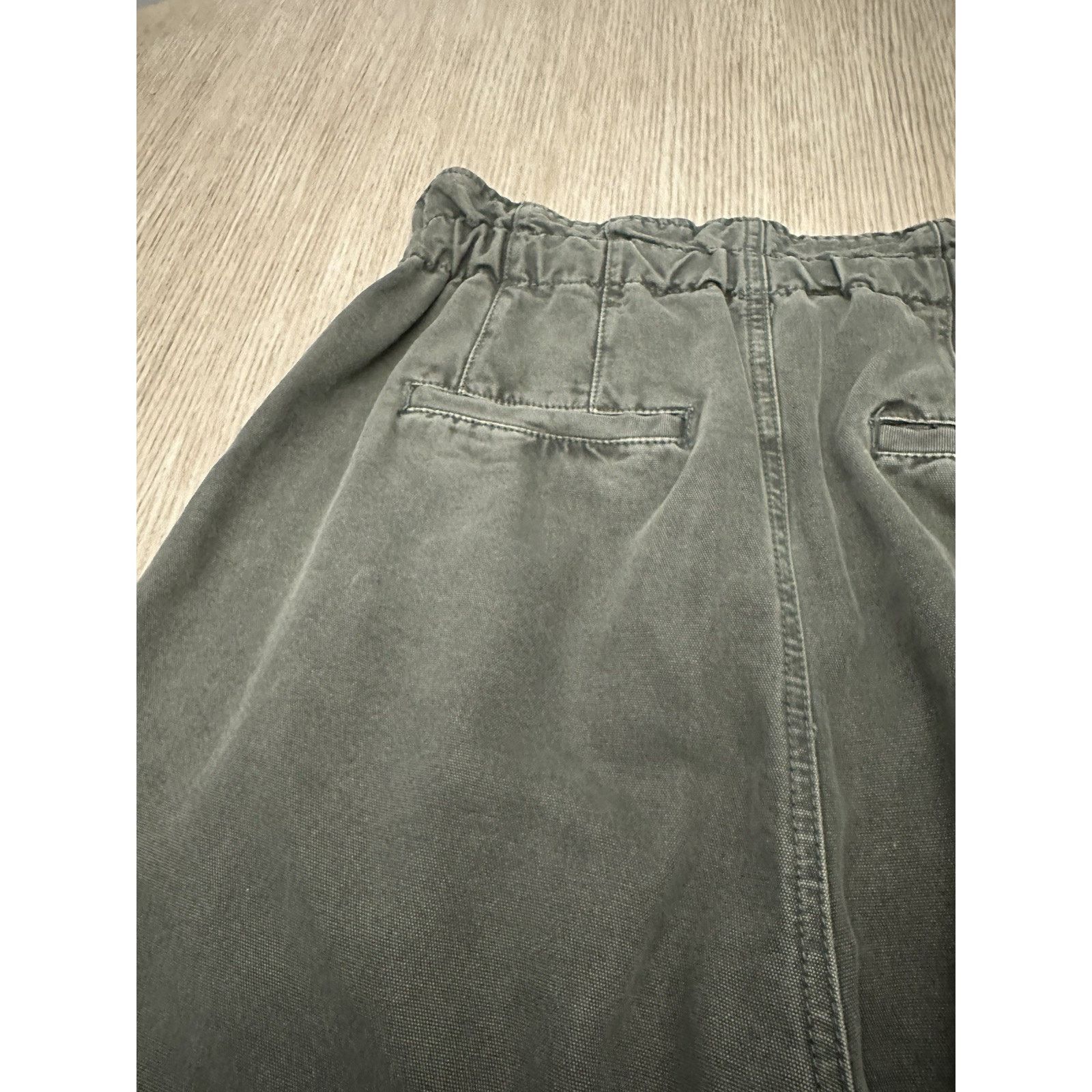 Free People Free People Womens S High-Waisted Olive Green Paperbag Pant Size 27" / US 4 / IT 40 - 11 Thumbnail