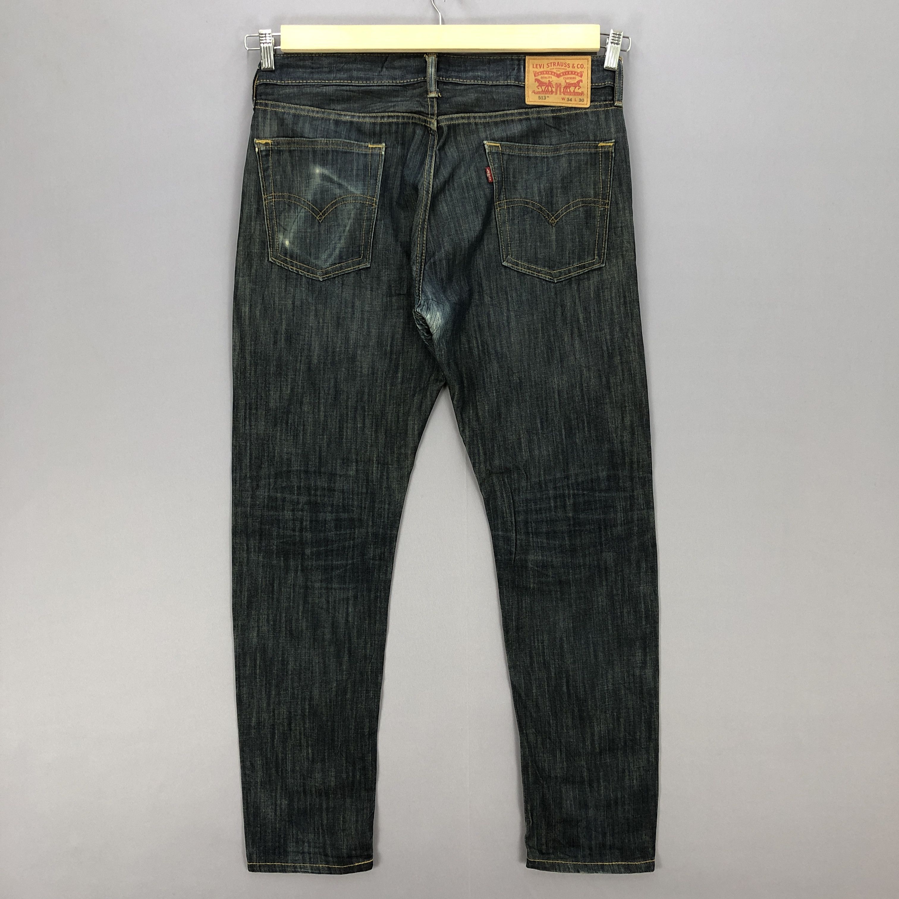 Levi's Vintage Levis 513 Jeans Levi's Faded Dark Blue Wash Denim Size US 36 / EU 52 - 2 Thumbnail