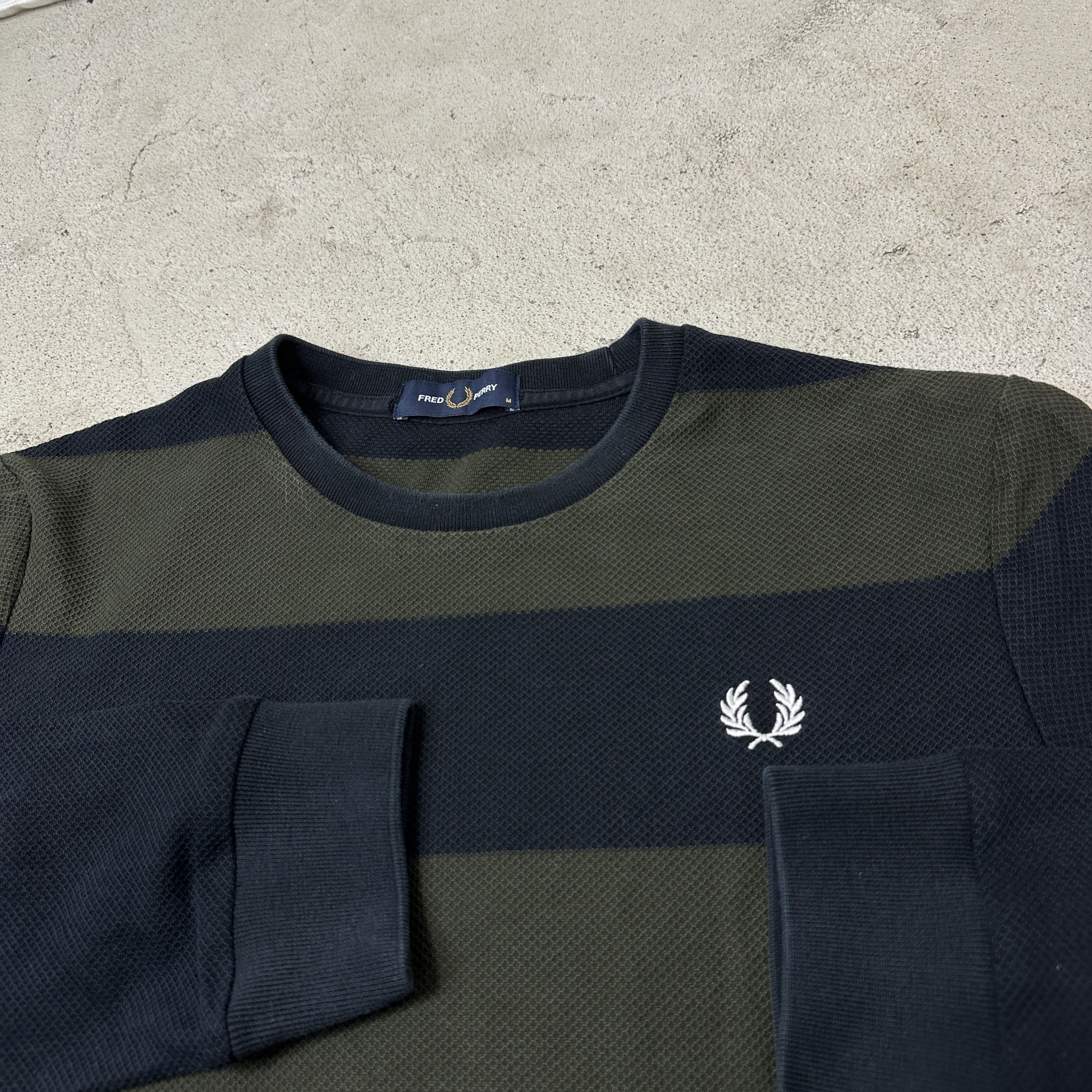 Fred Perry Vintage Striped Streetwear Fred Perry Sweatshirt Y2K Size US M / EU 48-50 / 2 - 3 Thumbnail