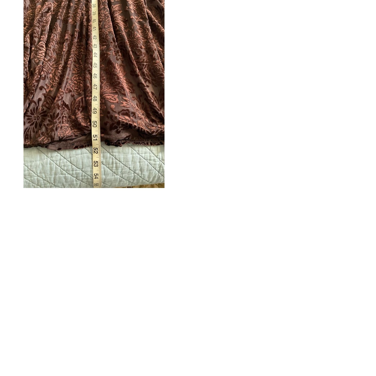 MAGGY LONDON VINTAGE Maggy London Dress Womens Large Brown Velvet Jacquard Maxi Whimsigoth Y2 Dress Size L / US 10 / IT 46 - 9 Thumbnail