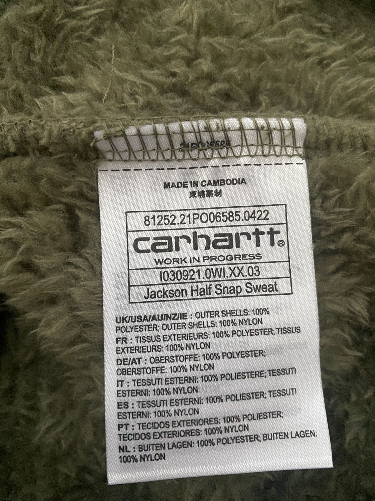 Carhartt Carhartt Jackson Half Snap Sweat Size US S / EU 44-46 / 1 - 5 Thumbnail
