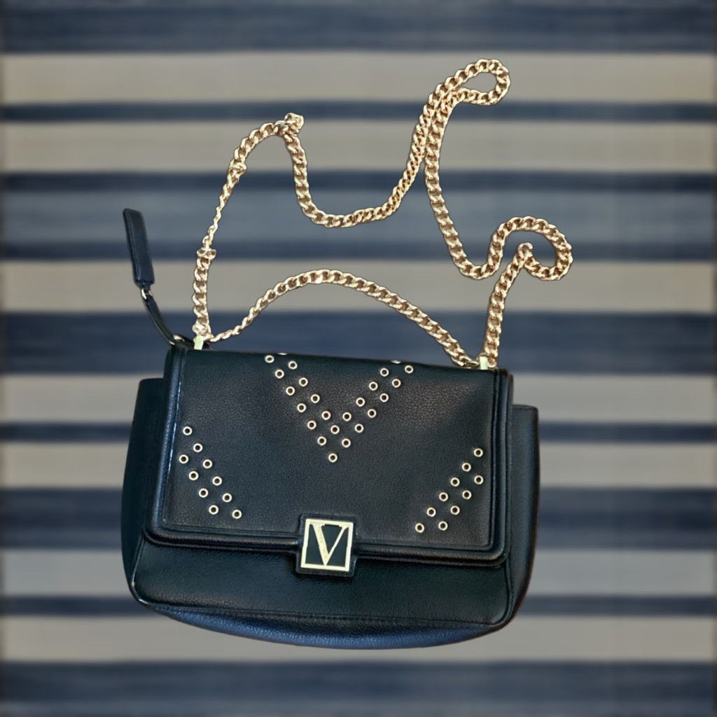 Victoria's Secret VINTAGE Victoria's Secret Faux Leather Bond Street Shoulder Bag Black Mini - Womens Shoulder Bag, 11190237 Size ONE SIZE - 1 Thumbnail