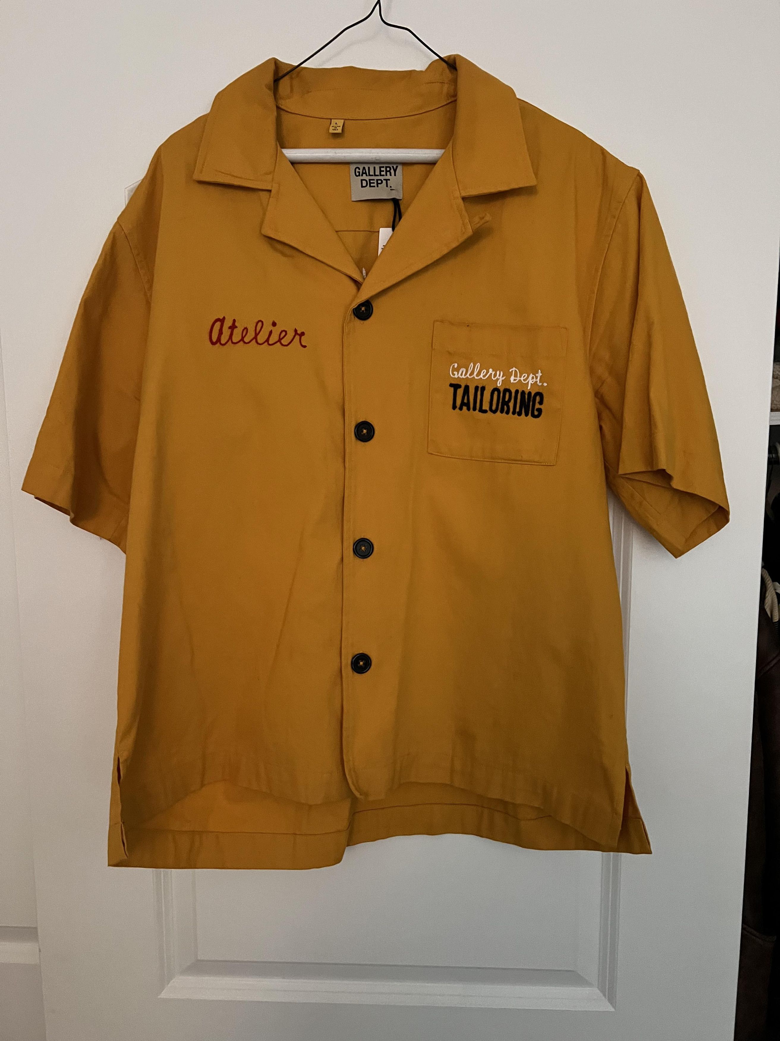 image of Gallery Dept Yellow Atelier Parker Shirt Large, Men's