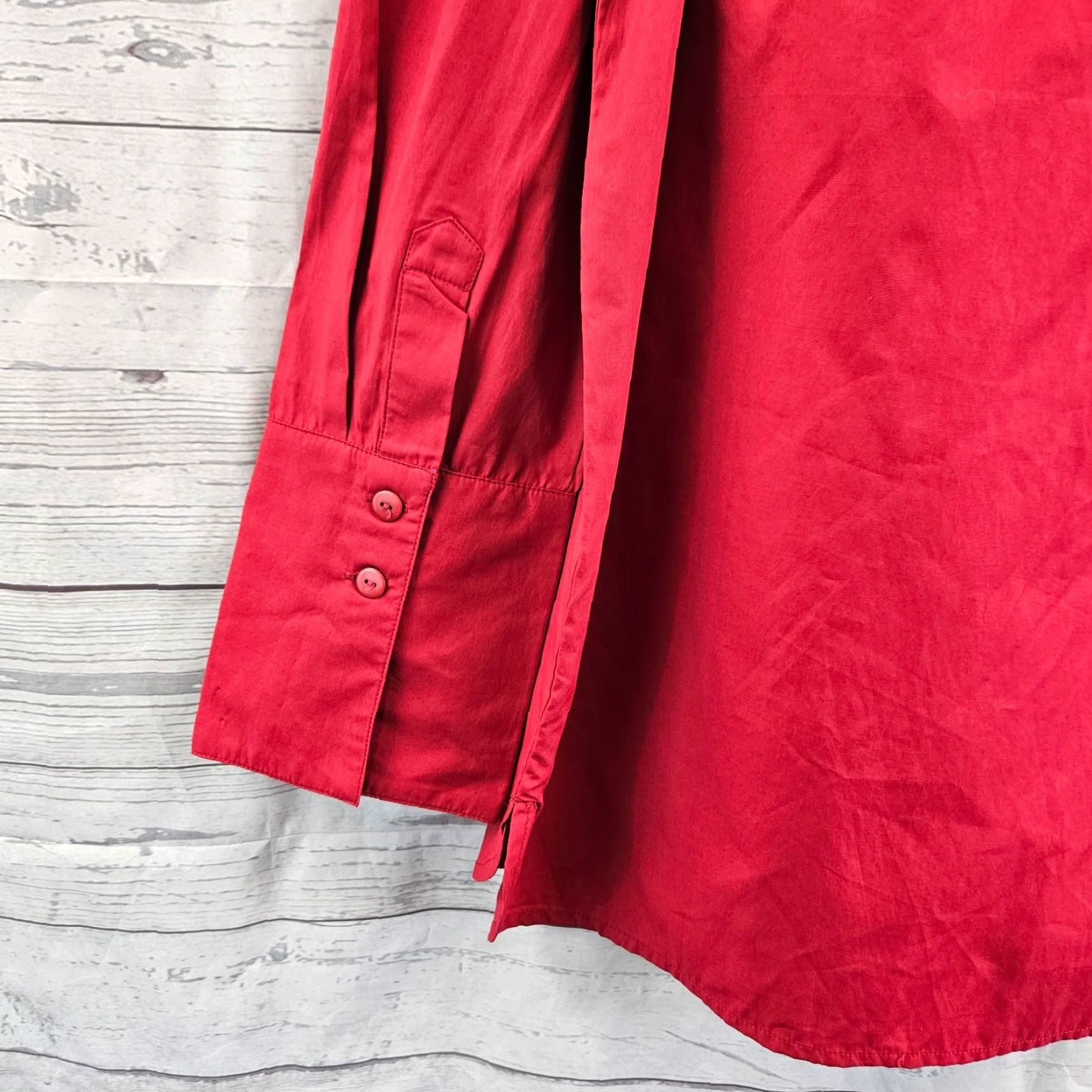 Vintage Motherhood Maternity Off the Shoulder Top Blouse Womens Sz M Red Cotton Blend Size M / US 6-8 / IT 42-44 - 3 Thumbnail