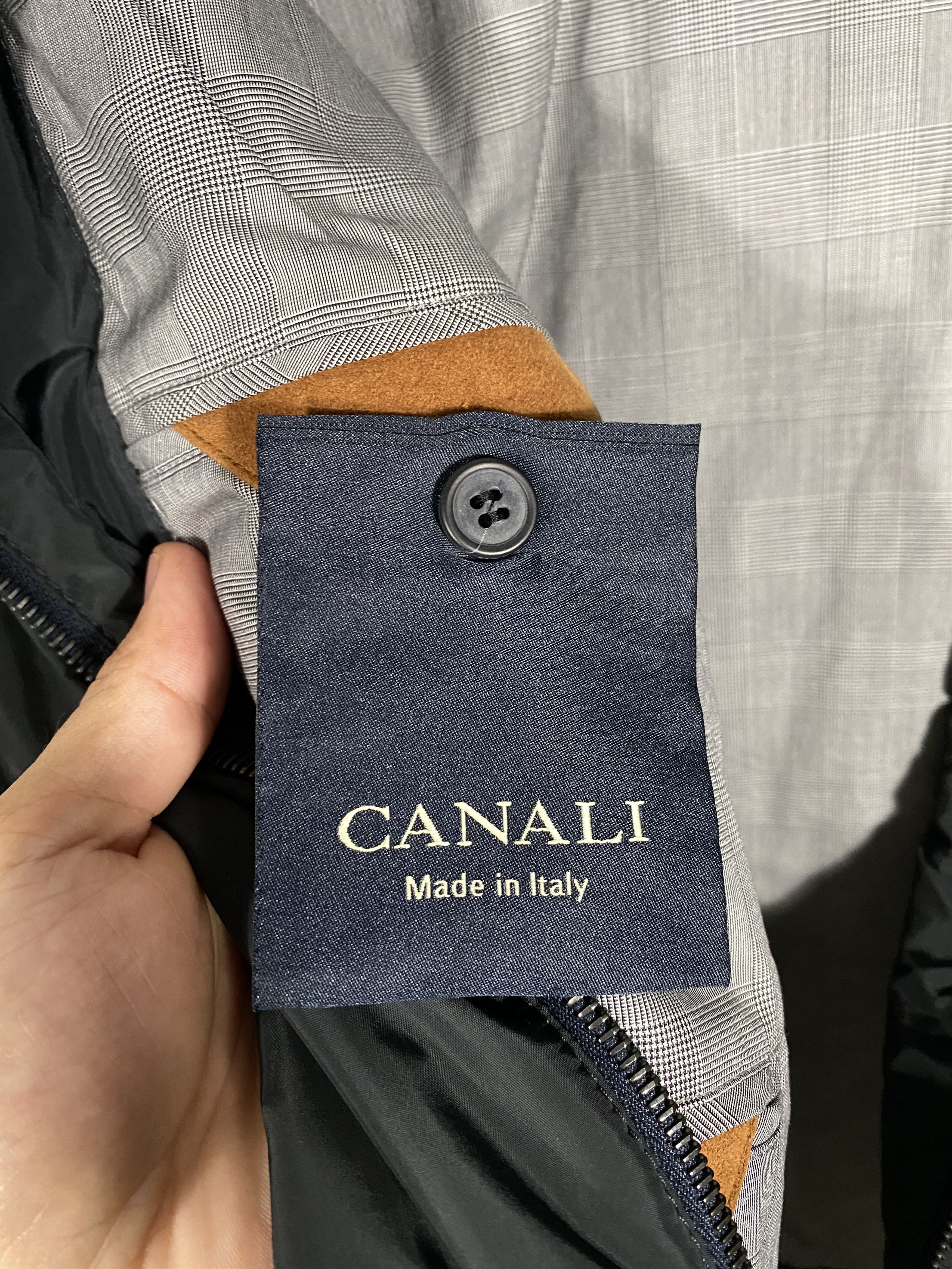 Canali Canali Rain and Wind Tech Black Nylon Jacket Size US M / EU 48-50 / 2 - 8 Thumbnail