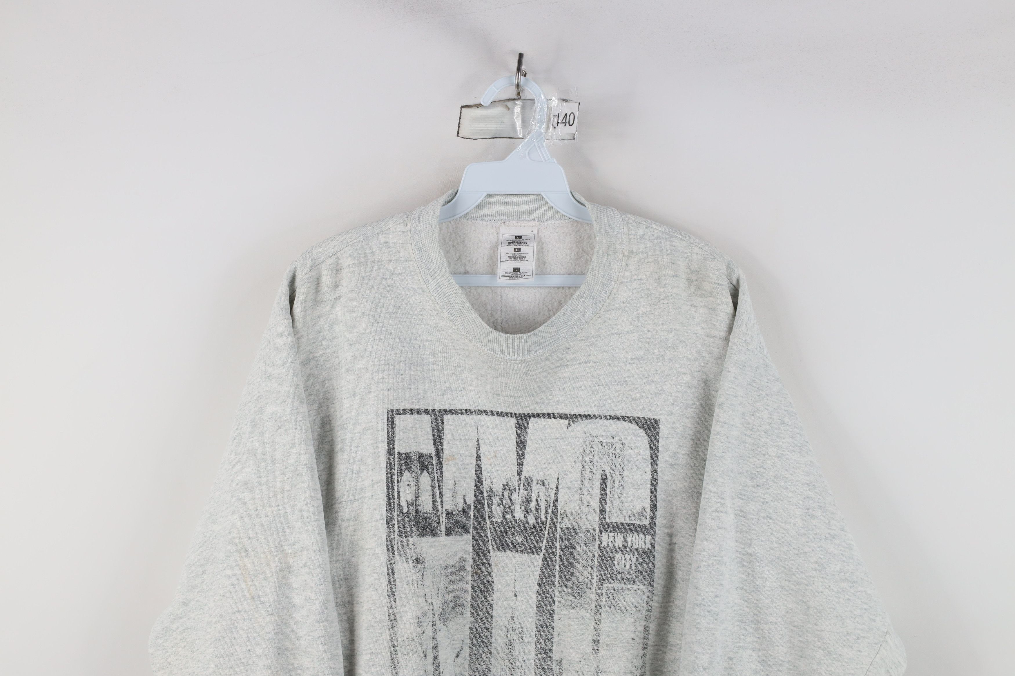 Vintage Vintage 90s NYC New York City Twin Towers Sweatshirt Gray Size US L / EU 52-54 / 3 - 2 Thumbnail