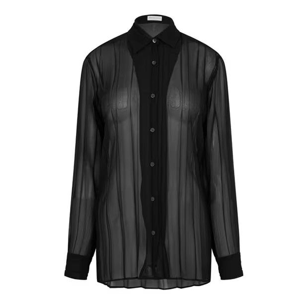 Dries Van Noten o1g2r1mq1024 Shirt in Black Size S / US 4 / IT 40 - 1 Thumbnail