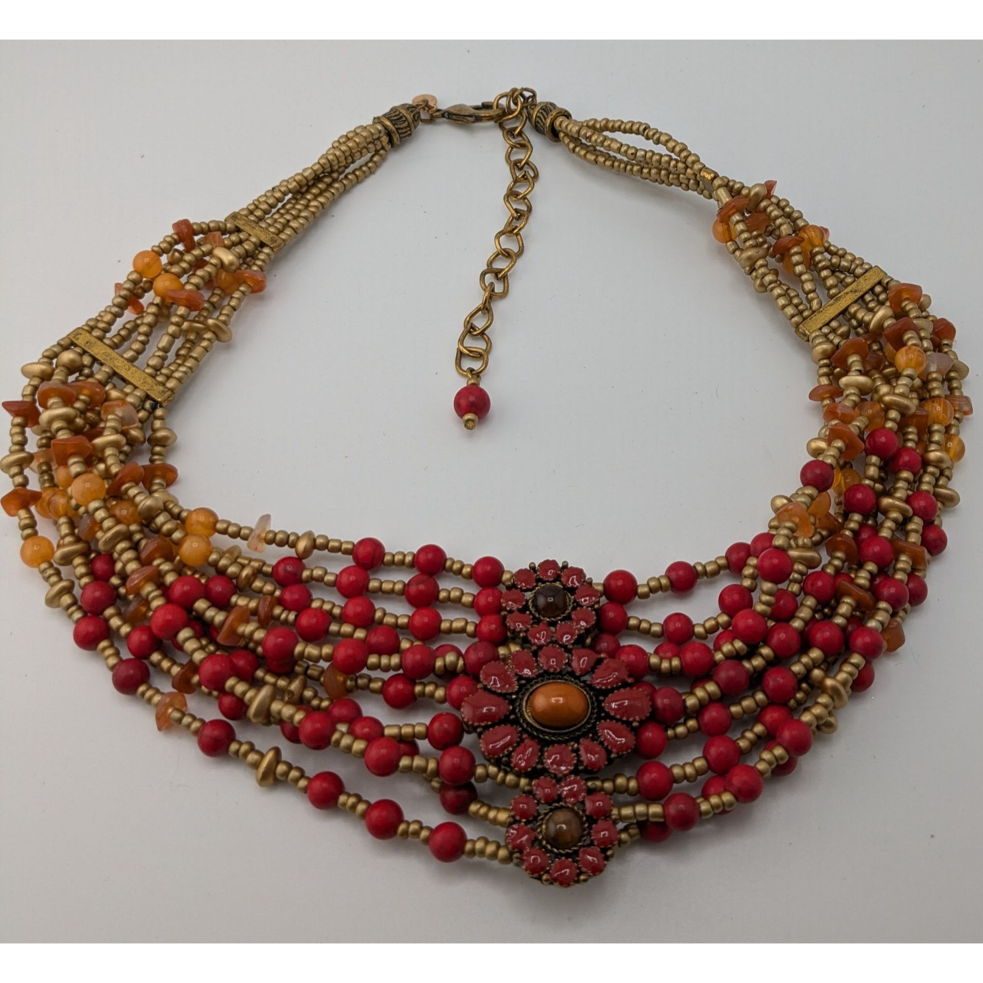 Chicos Chicos Vintage Bohemian Multi-Strand Beaded Statement Neckla Size ONE SIZE - 6 Thumbnail