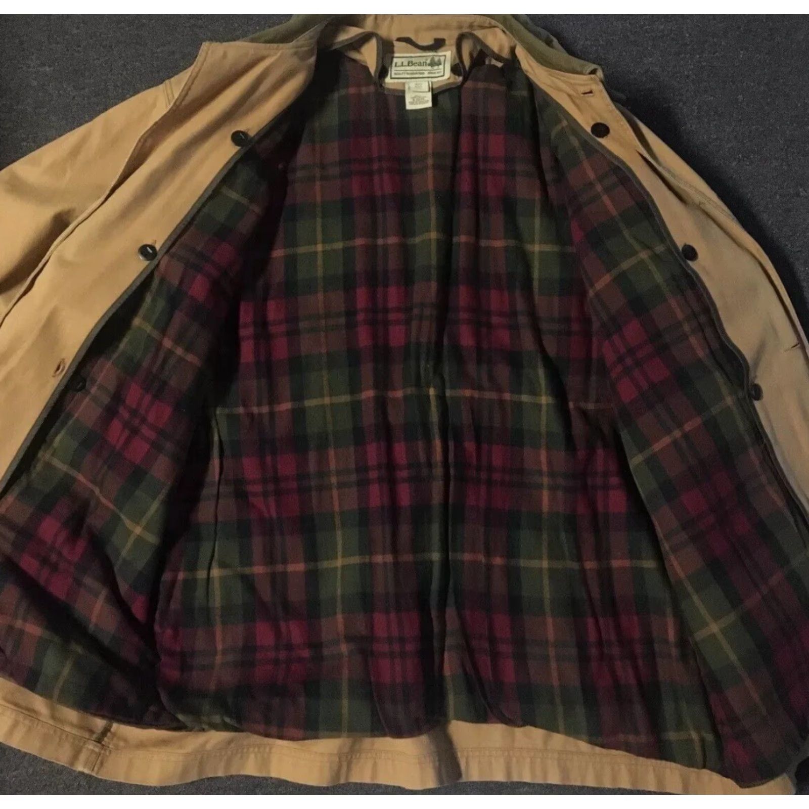 Vintage VINTAGE 90s LL Bean Faded Flannel Lined Chore Jacket 2XL Beige Flannel Lined Barn Carhartt J131 Trucker Grunge Size US XXL / EU 58 / 5 - 2 Thumbnail