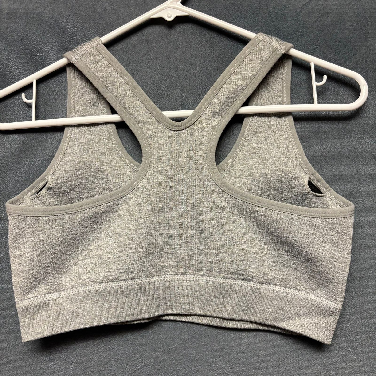 Other BCBG Generation Sports Bra Ribbed Padded Snap Button Gray Size ONE SIZE - 3 Thumbnail