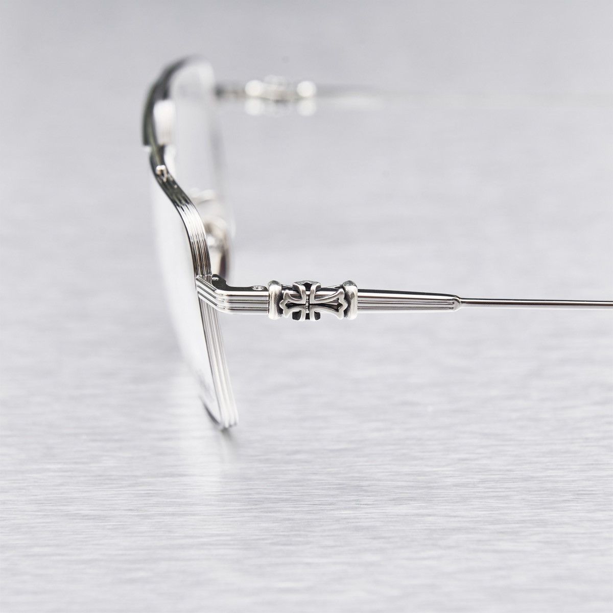 Chrome Hearts CHROME HEARTS MAGNUM II MATTE BLACK/SHINY SILVER GLASSES Size ONE SIZE - 3 Thumbnail