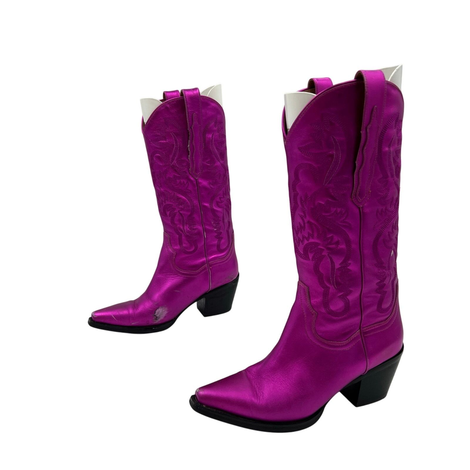Jeffrey Campbell Jeffery Campbell Dagget Western Boot In Metallic Leather Size US 7 / IT 37 - 13 Thumbnail