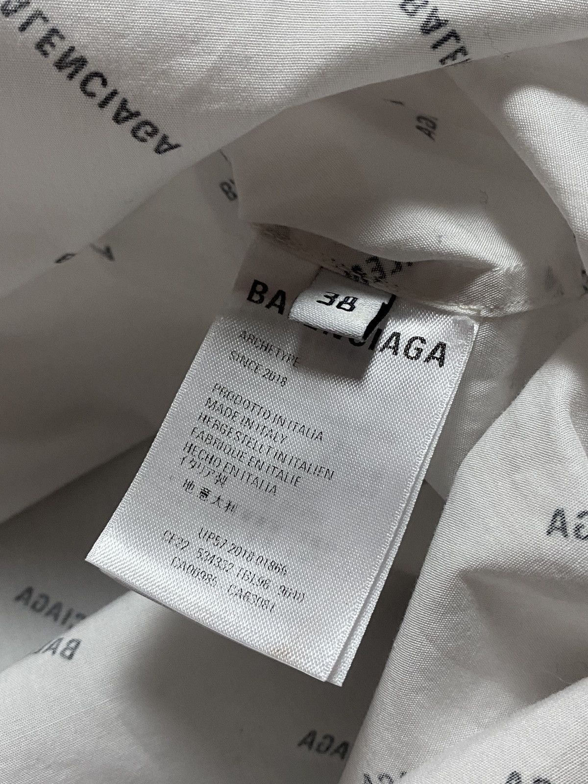 Balenciaga Balenciaga Poplin all over print shirt buttons Size US M / EU 48-50 / 2 - 8 Thumbnail