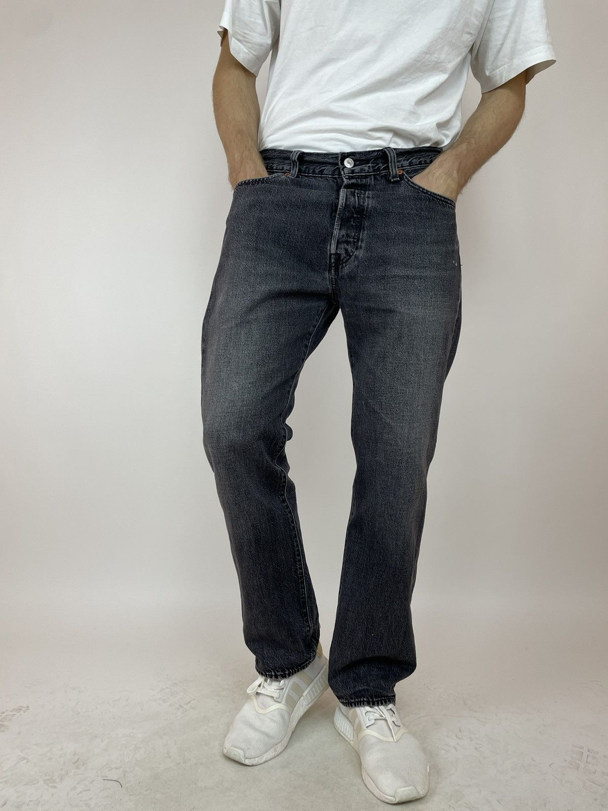 Levi's LEVIS 501 big E Jeans Washed gray Mens size w34 L32 Size US 34 / EU 50 - 8 Thumbnail