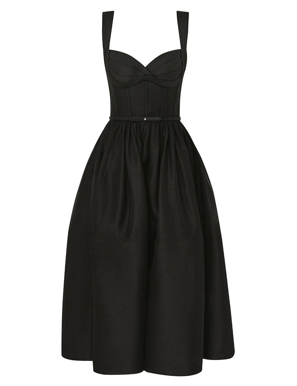 o1w1db10925 Crush Picnic Midi Dress in Black