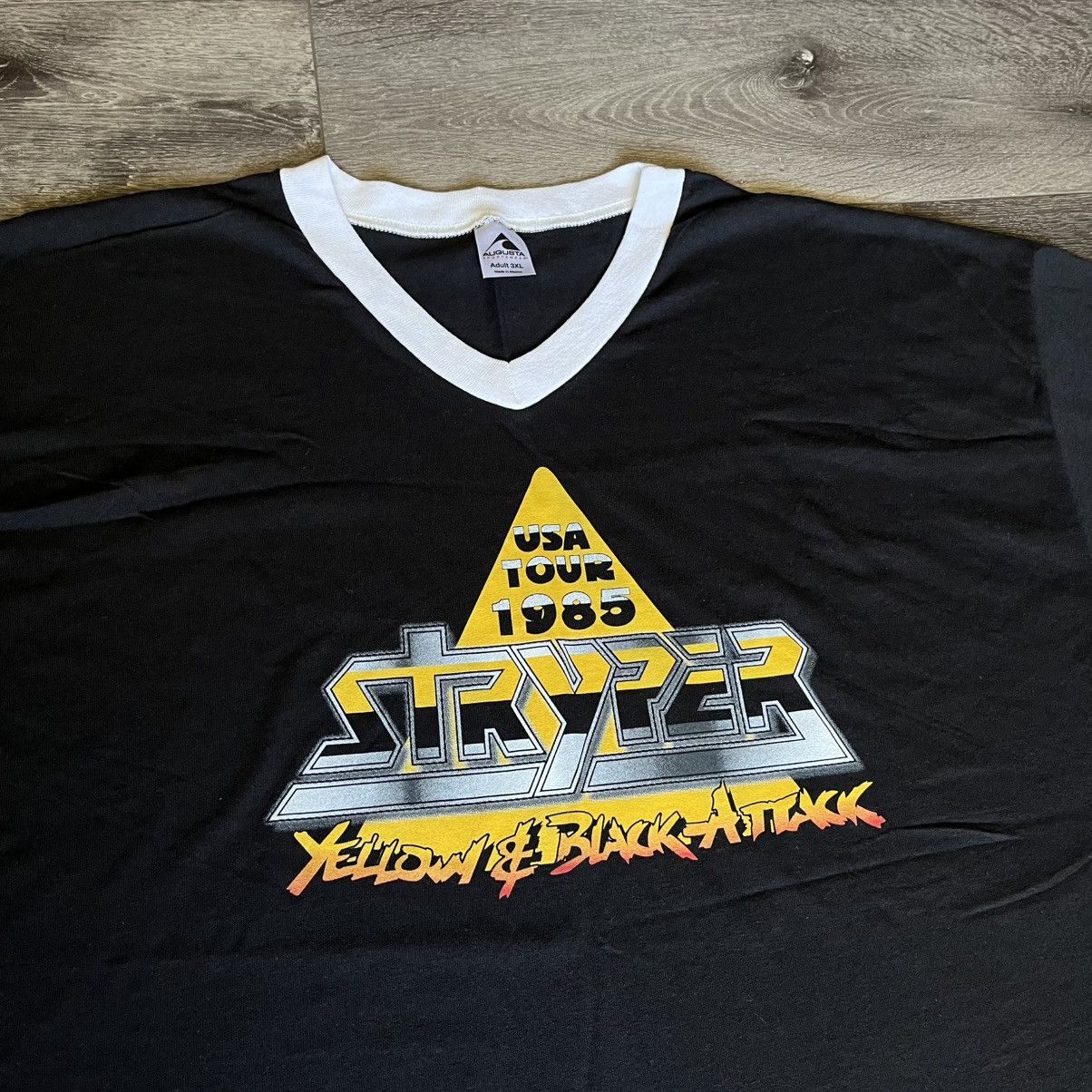 Band Tees Vintage Stryper Yellow & Black Attack 1985 US Tour Band Tee Size US XXL / EU 58 / 5 - 3 Thumbnail