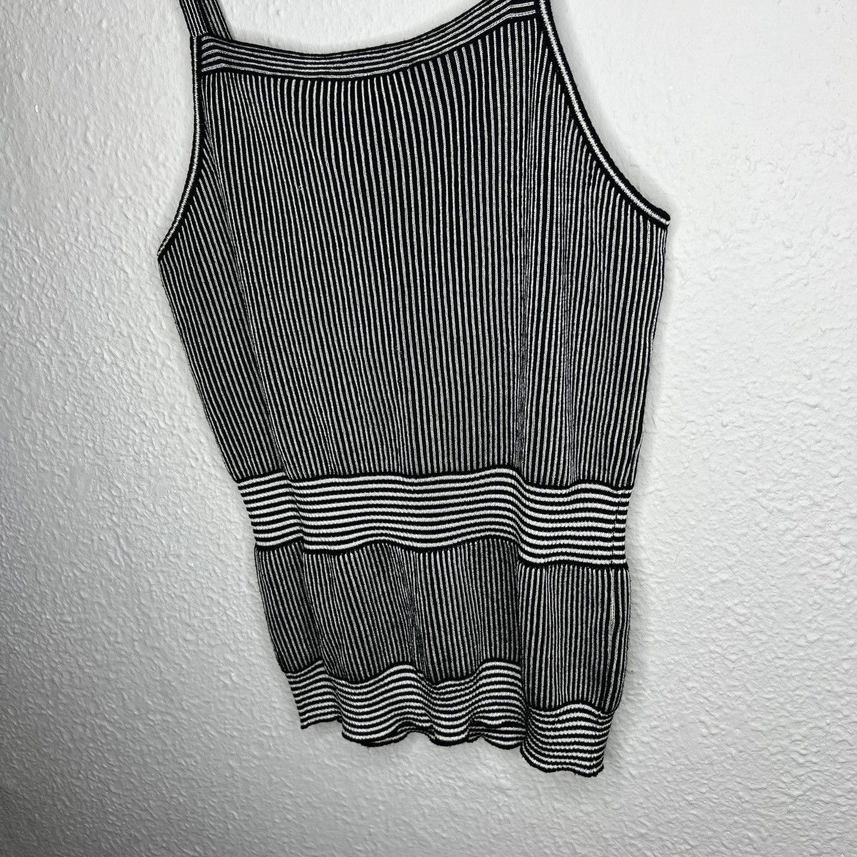 Christian Dior Monsieur Christian Dior Paris Vintage Top Striped Buttons Black White Size M / US 6-8 / IT 42-44 - 8 Thumbnail