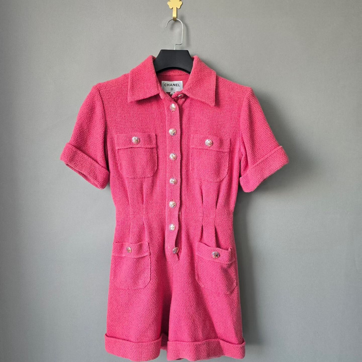 Chanel pink woven romper by Chanel Size 40" / US 18 - 1 Thumbnail