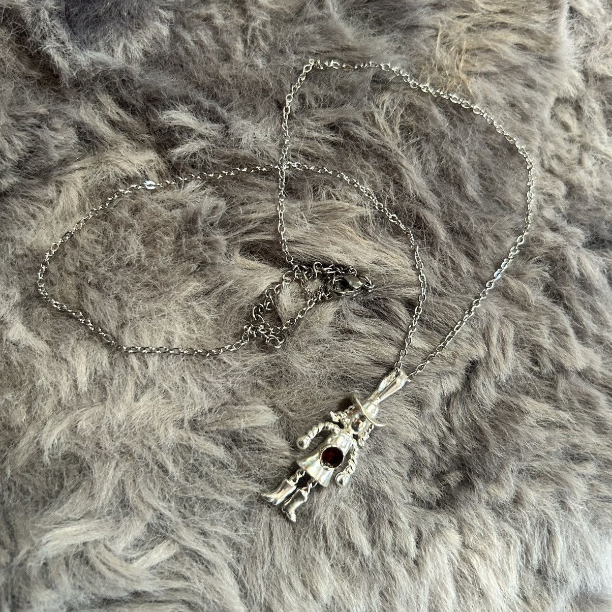 Handmade Handcrafted heavy silver cowgirl pendant on chain necklace Size ONE SIZE - 8 Thumbnail
