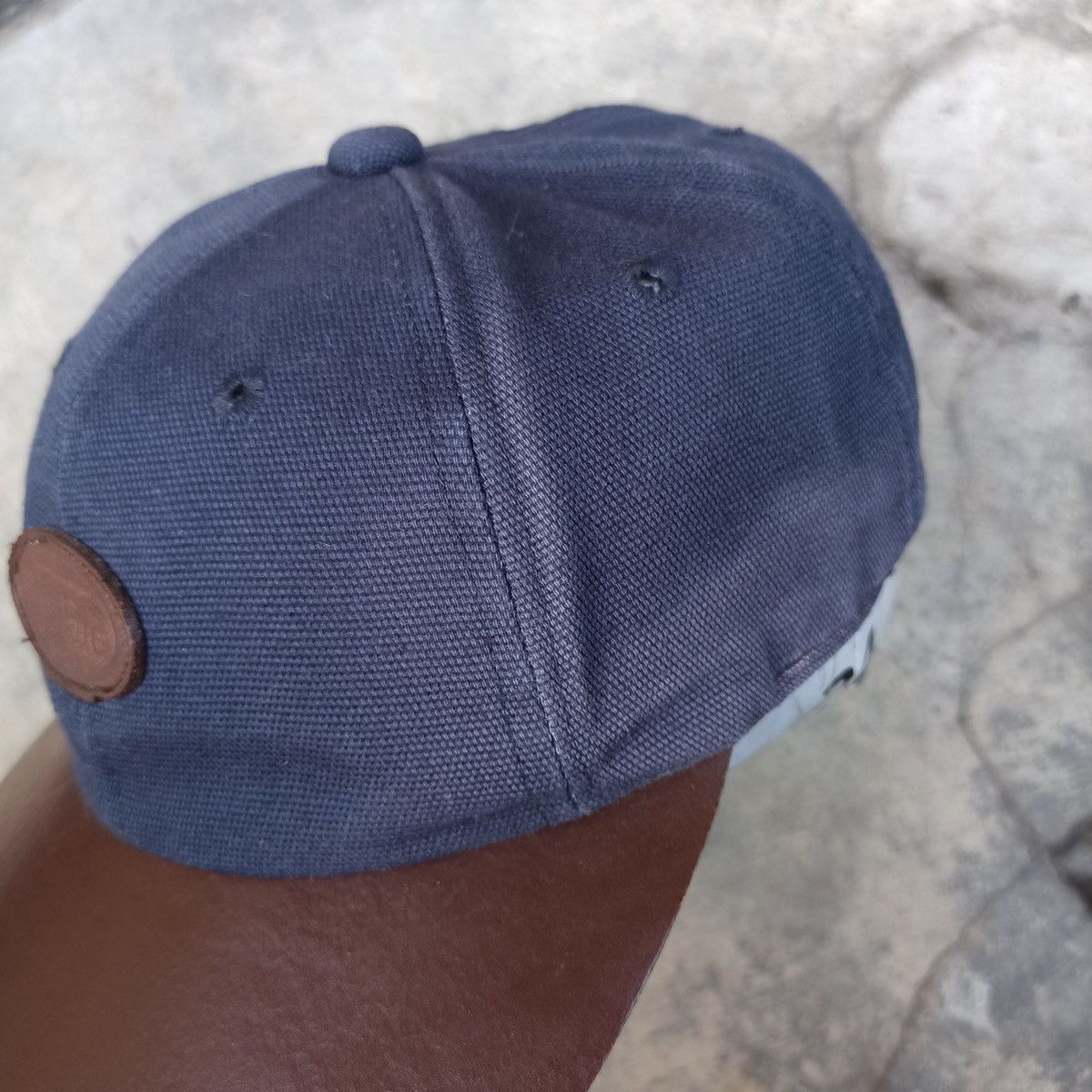 Leather × Vintage Fox fire hat with bold leather visor Size ONE SIZE - 5 Thumbnail
