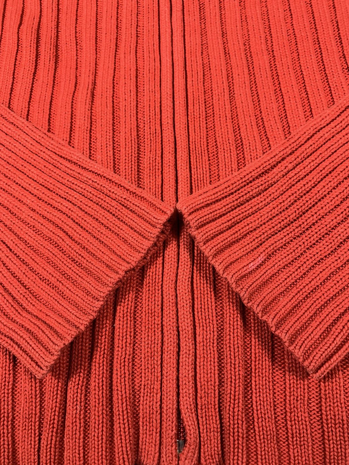 Japanese Brand × Tommy Hilfiger × Vintage Vintage Y2K ribbed zip up Tommy Hilfiger sweater old money Size L / US 10 / IT 46 - 5 Thumbnail