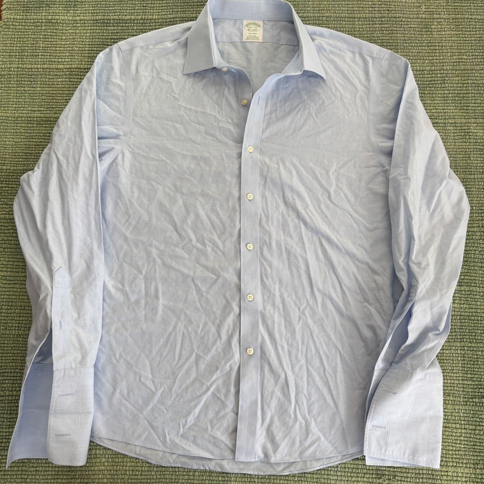 Brooks Brothers × Vintage Vintage Brooks Brothers Milano cotton button up dress shirt Size US XL / EU 56 / 4 - 1 Thumbnail