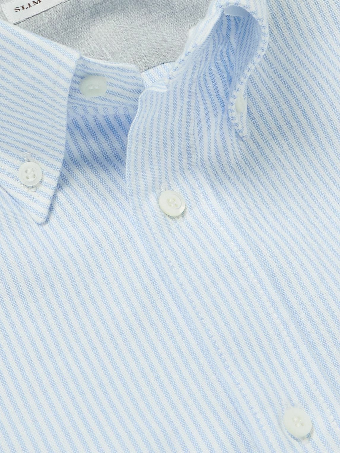 Brunello Cucinelli o1gr1nt0525 Striped Button up Shirt in Blue Size ONE SIZE - 5 Thumbnail
