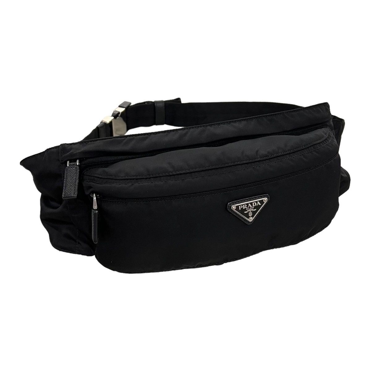image of Prada Nylon Crossbody Belt Bag in Black, Men's