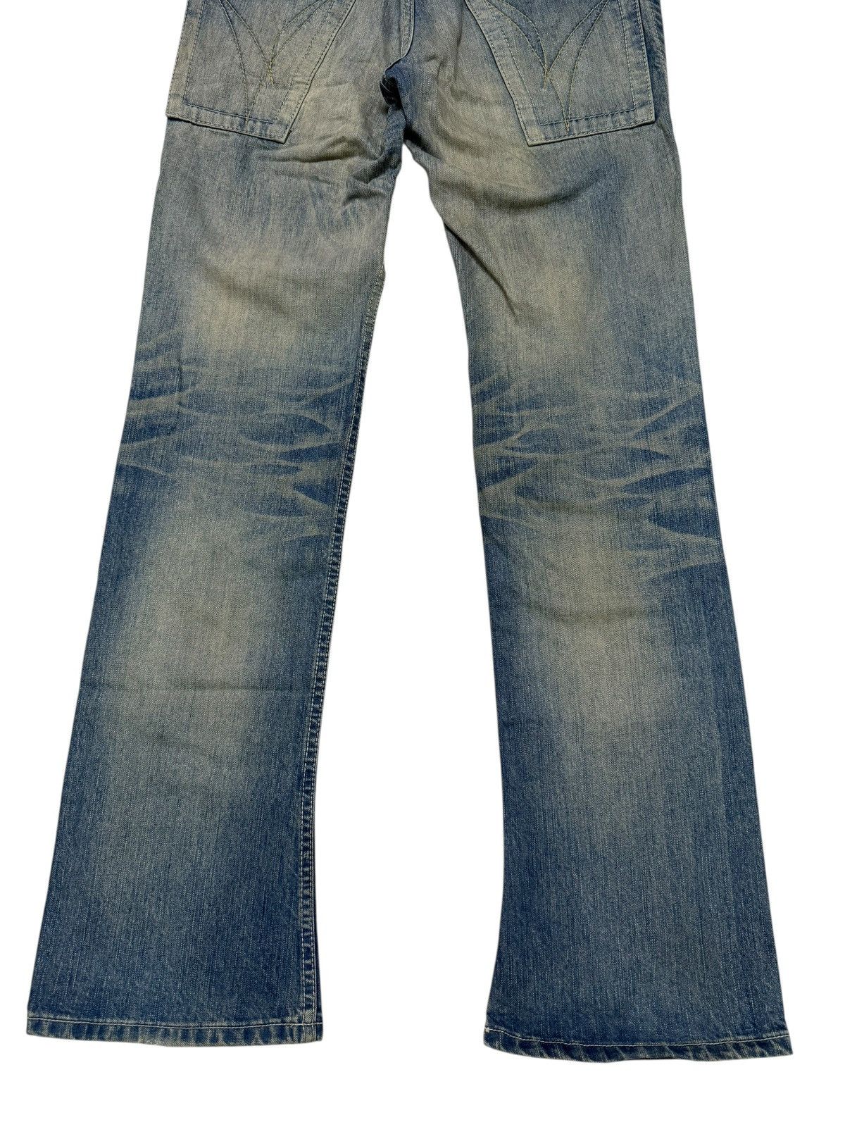 Japanese Brand Flared Jeans Blue Way Japan Acid Wash Rare Design Boot Cut Size US 30 / EU 46 - 20 Thumbnail