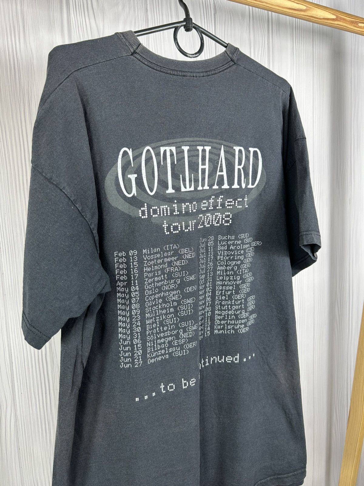 Band Tees Vintage Gotthard Domino Effect 2008 Tour T-Shirt Size XL Size US XL / EU 56 / 4 - 12 Thumbnail