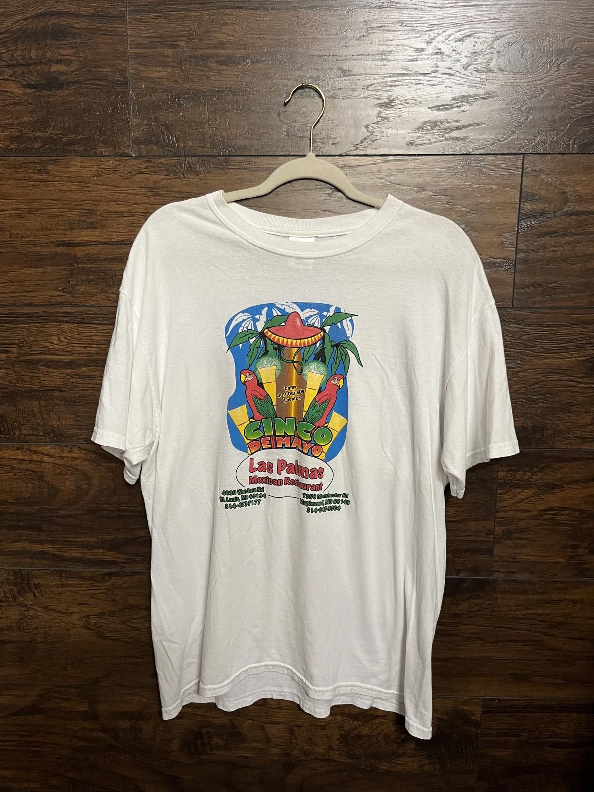 Designer T-shirt Cinco De Mayo Las Palmas Mexican Restaurant - L Size US L / EU 52-54 / 3 - 1 Thumbnail