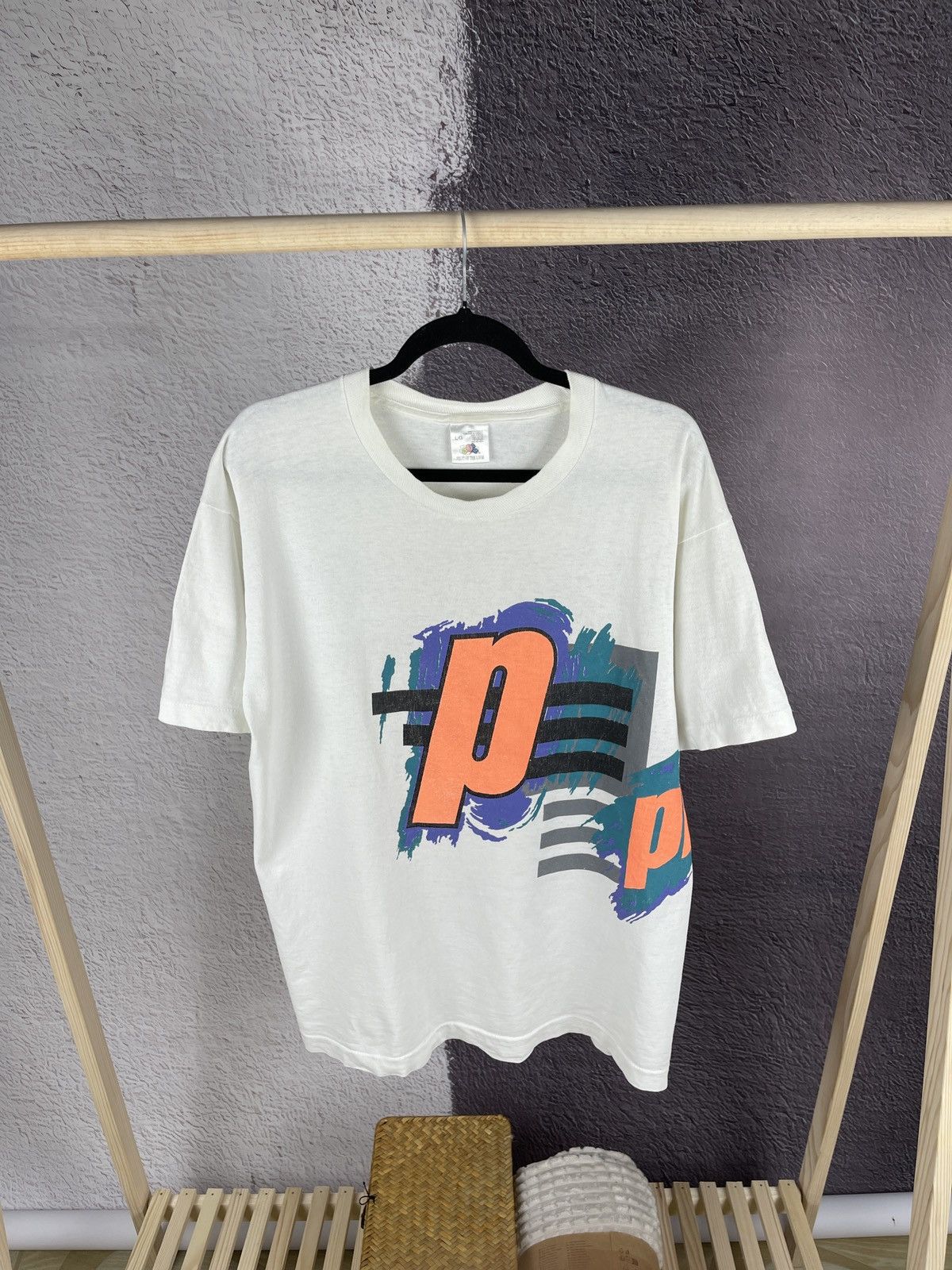 Fruit Of The Loom FOTL Prince Gray rocks matchpoint made in Canada vintage tee Size US L / EU 52-54 / 3 - 2 Thumbnail