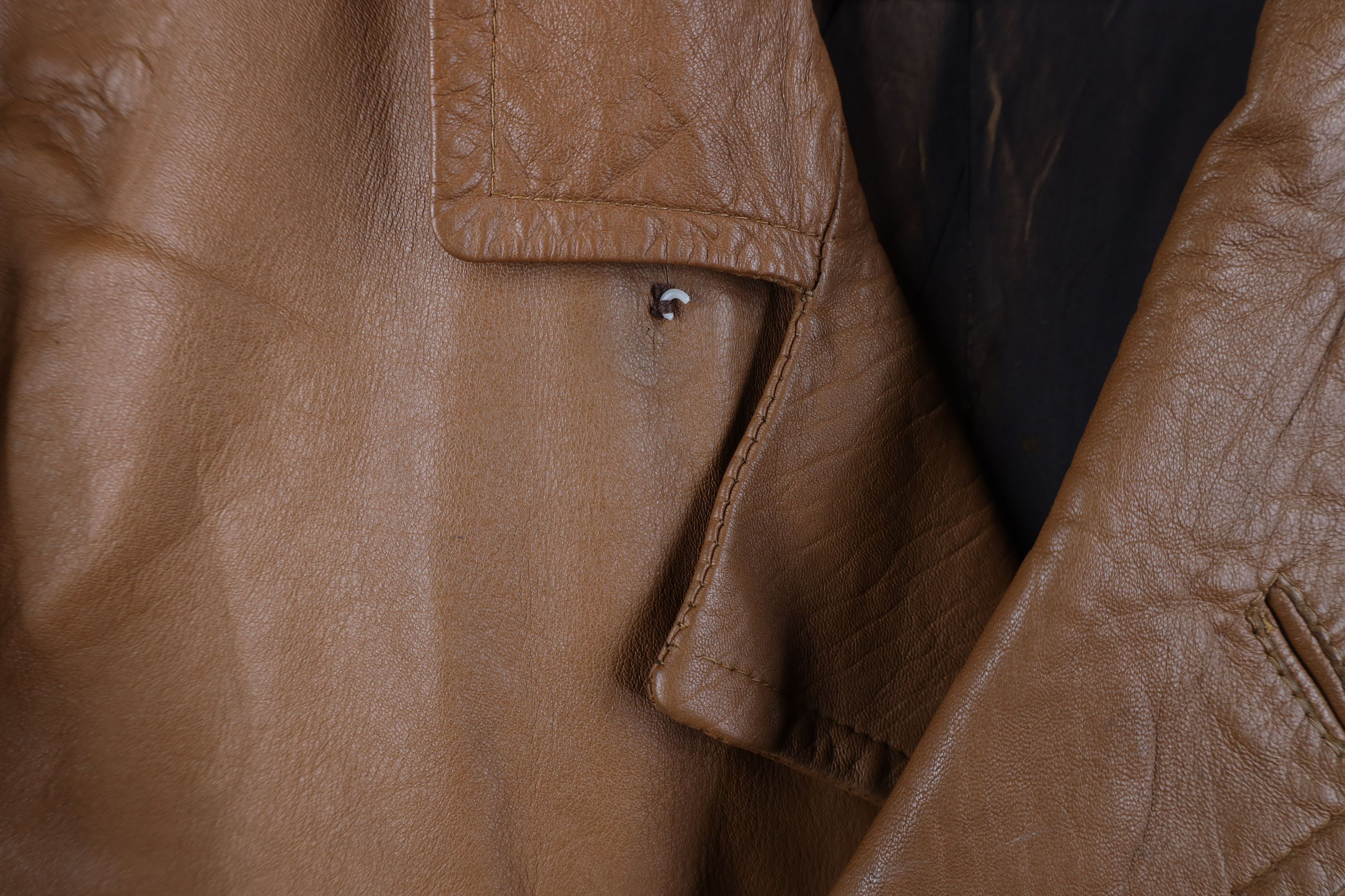 Vintage Vintage 70s Streetwear Breasted Leather Jacket Pimp Brown Size US L / EU 52-54 / 3 - 4 Thumbnail