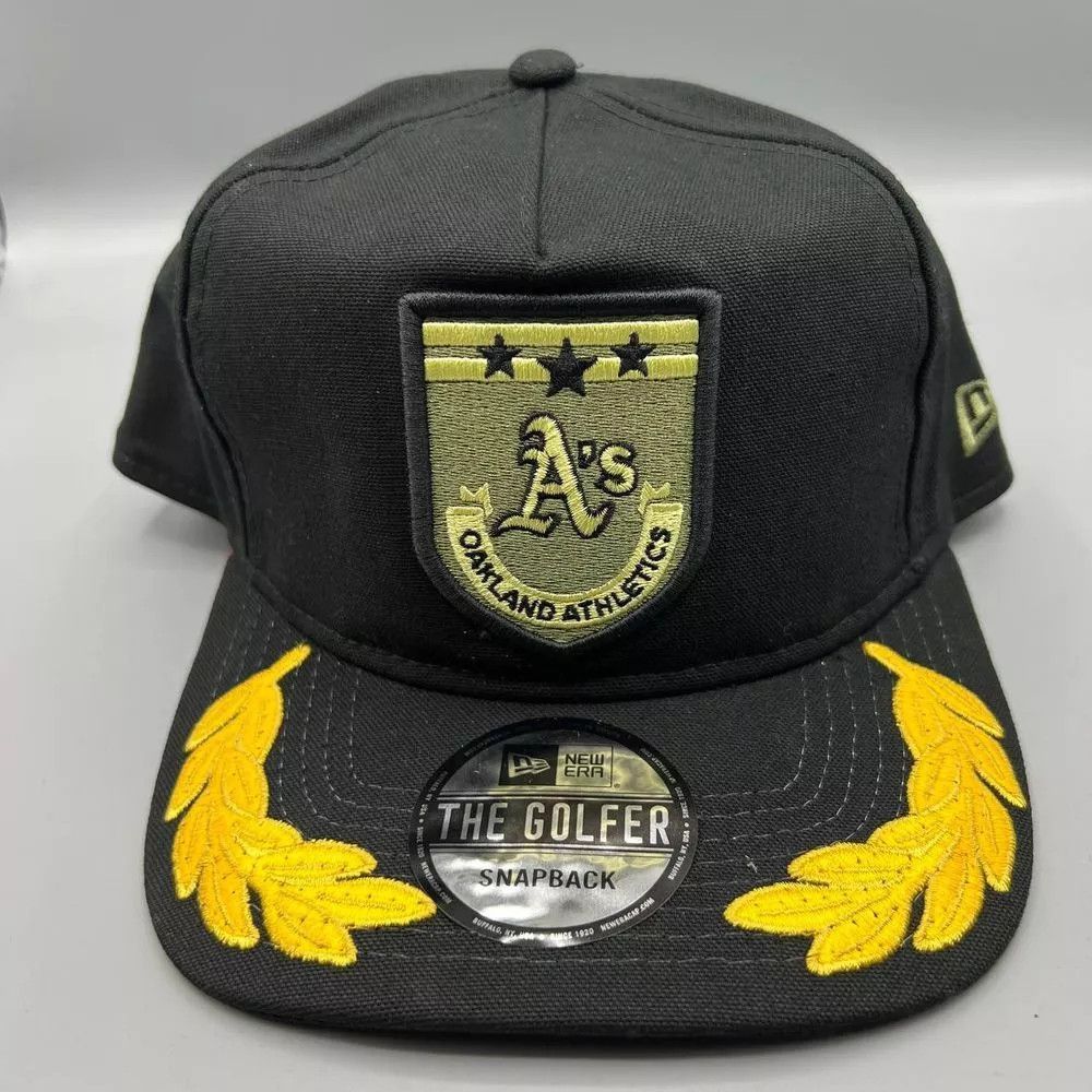 New Era Oakland Athletics Hat Men Military Patch The Golfer SnapBack Size ONE SIZE - 1 Thumbnail