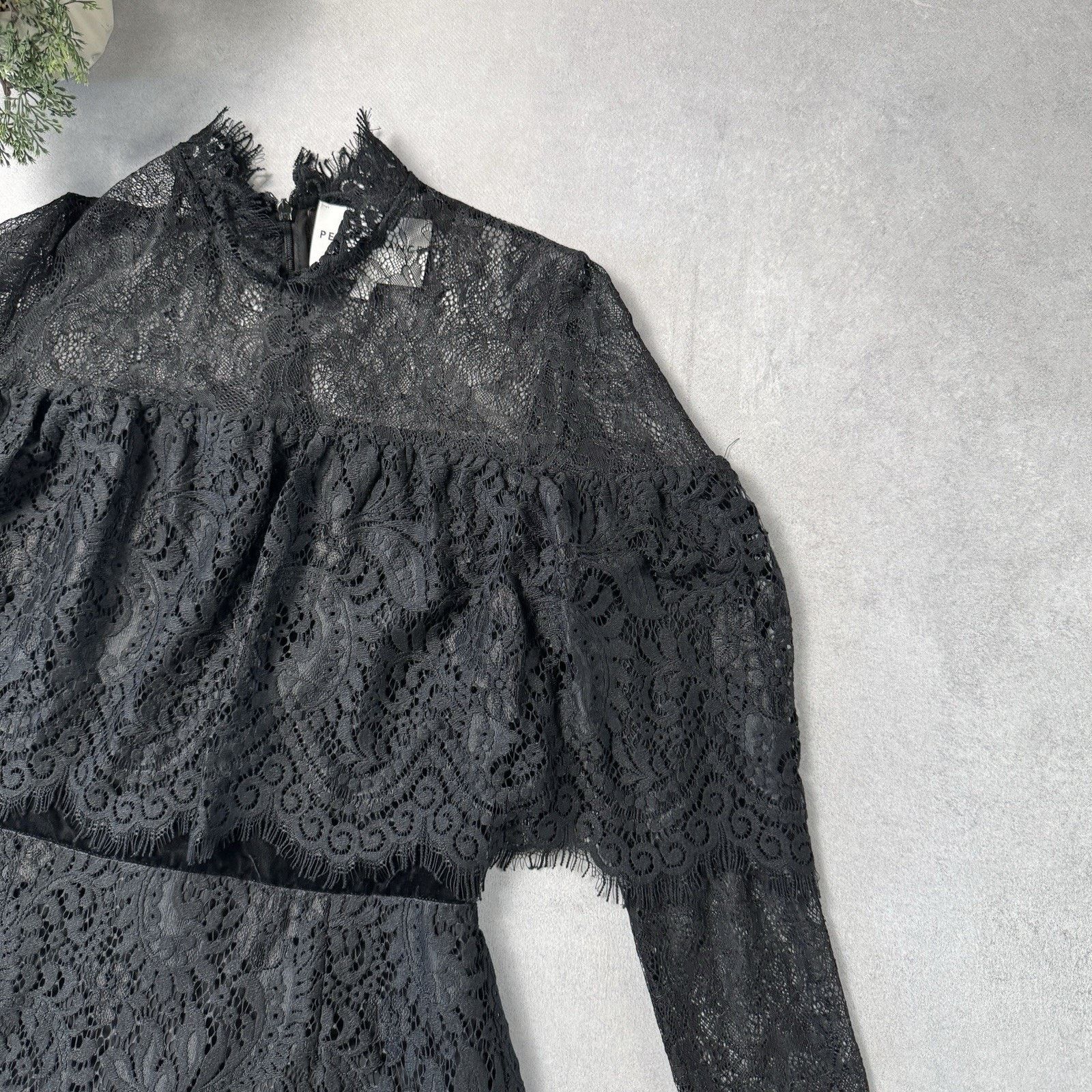 Vintage Perseverance London Paisley Ruffled Dress Black Size 12 midi Size M / US 6-8 / IT 42-44 - 5 Thumbnail