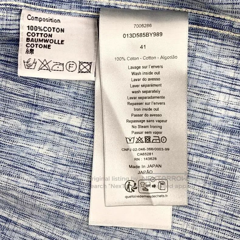 Dior Dior Size 41 Blue logo jacquart full print cotton lapel sin Size US XS / EU 42 / 0 - 5 Thumbnail