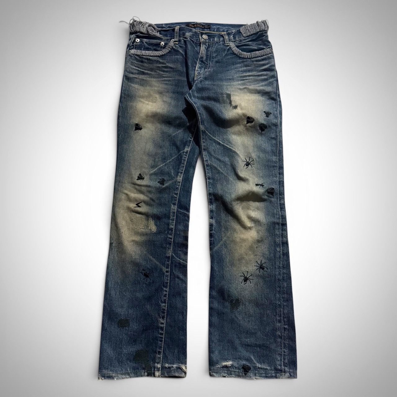 Undercover Undercover AW06 “But Beautiful V / GuruGuru” Bug Denim Size 29" - 1 Thumbnail